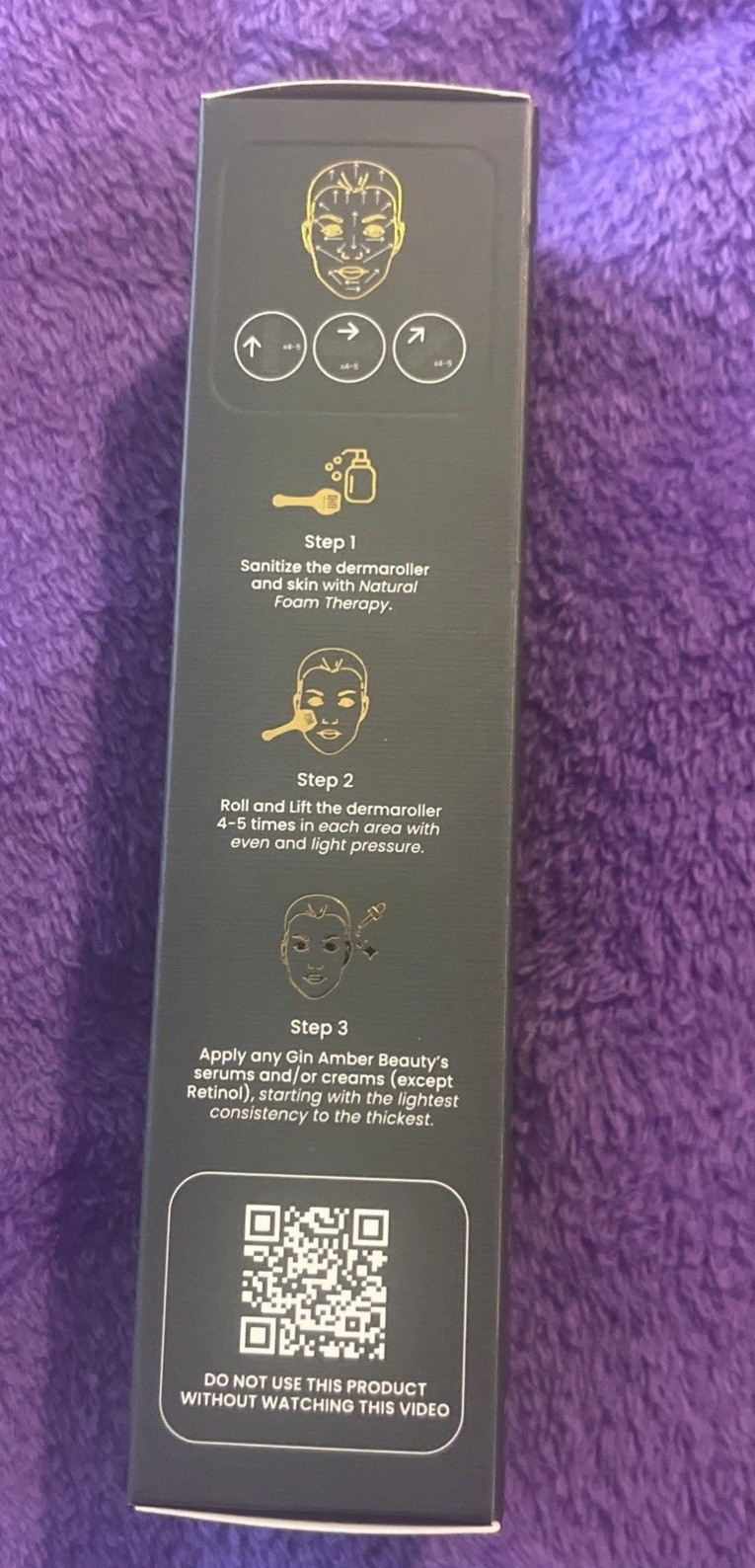 Gin Amber Beauty Dermaroller + Extra 0.25mm Replacement Head 192 Real Needles