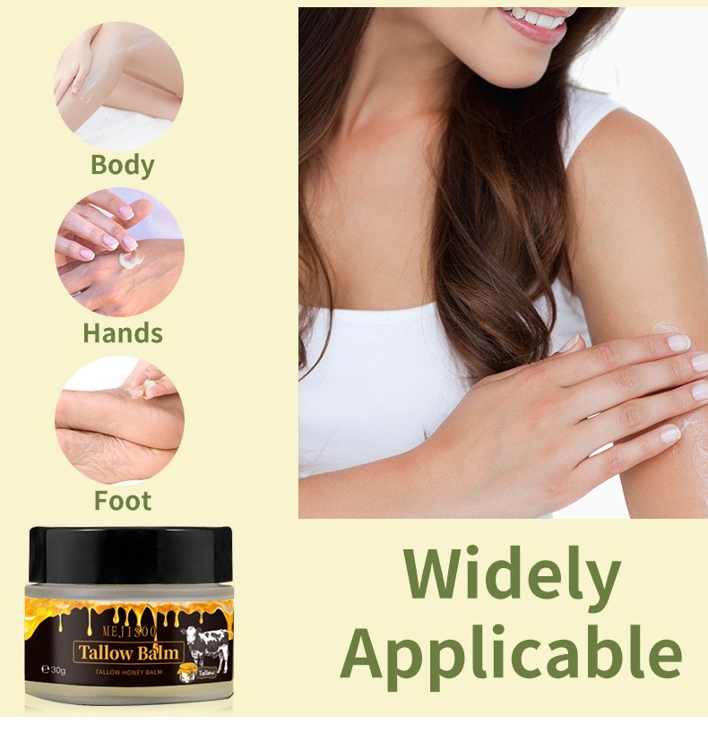 30G Organic Beef Tallow Balm Raw Honey Citrus Moisturizing Cream Face & Body New