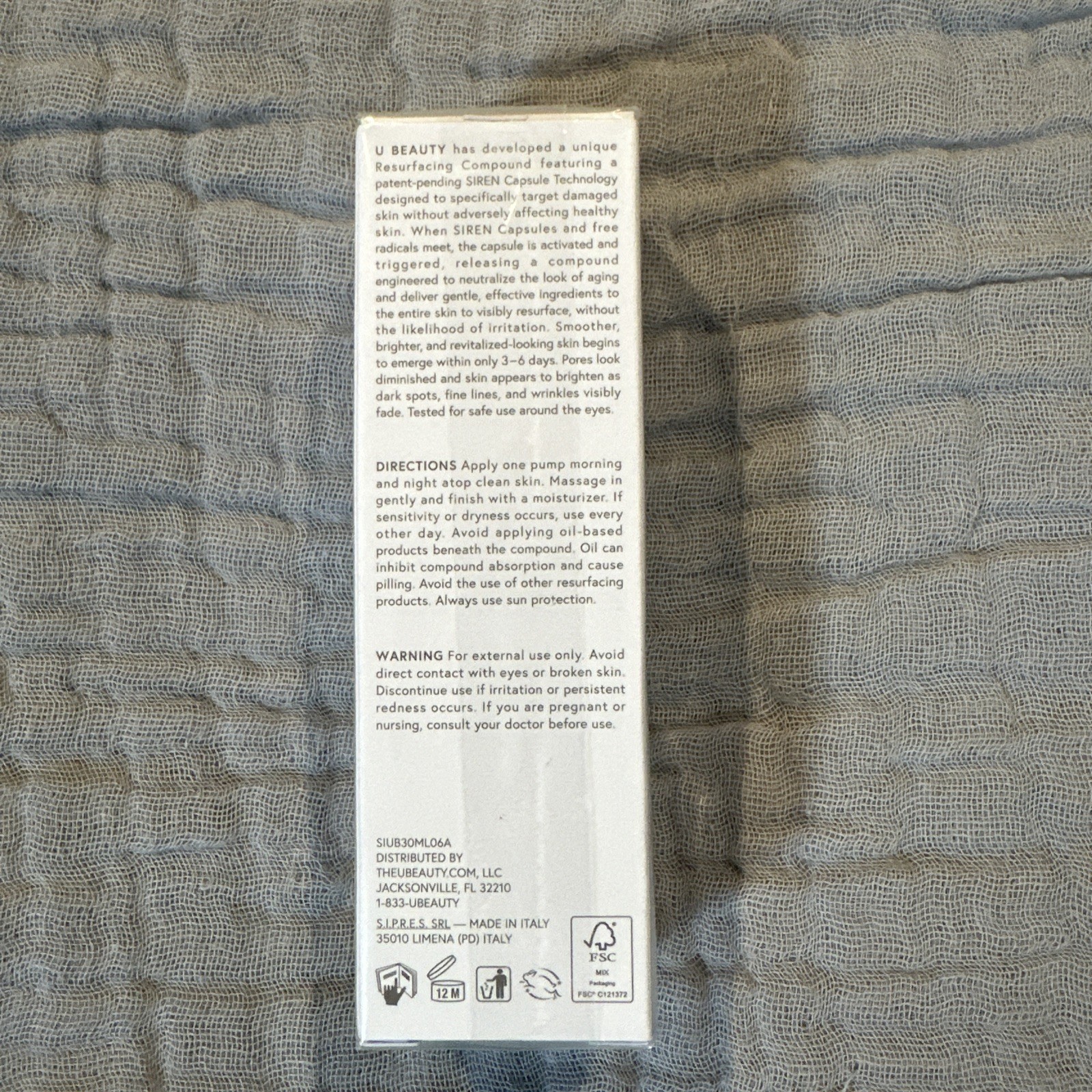 U Beauty Resurfacing Compound 30 mL / 1 fl oz NEW SEALED