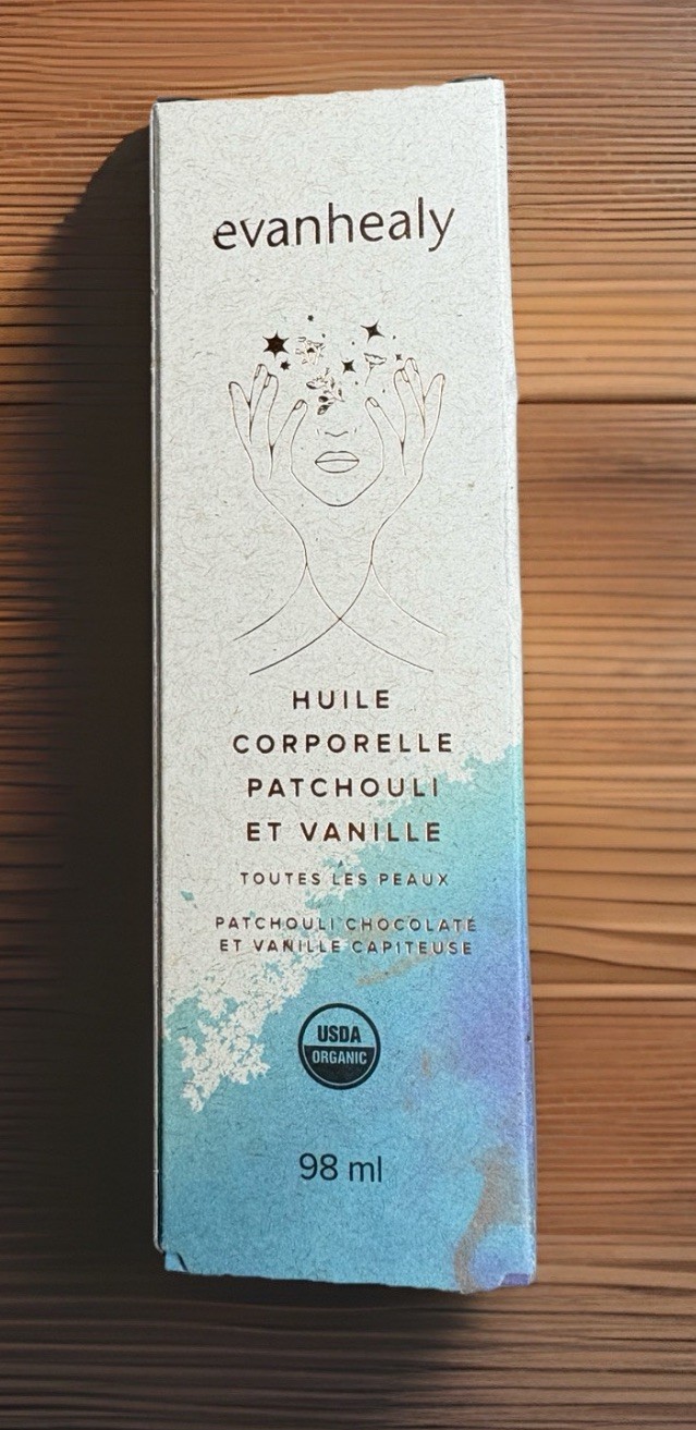 evanhealy PATCHOULI VANILLA BODY OIL 3.3 fl Oz NEW