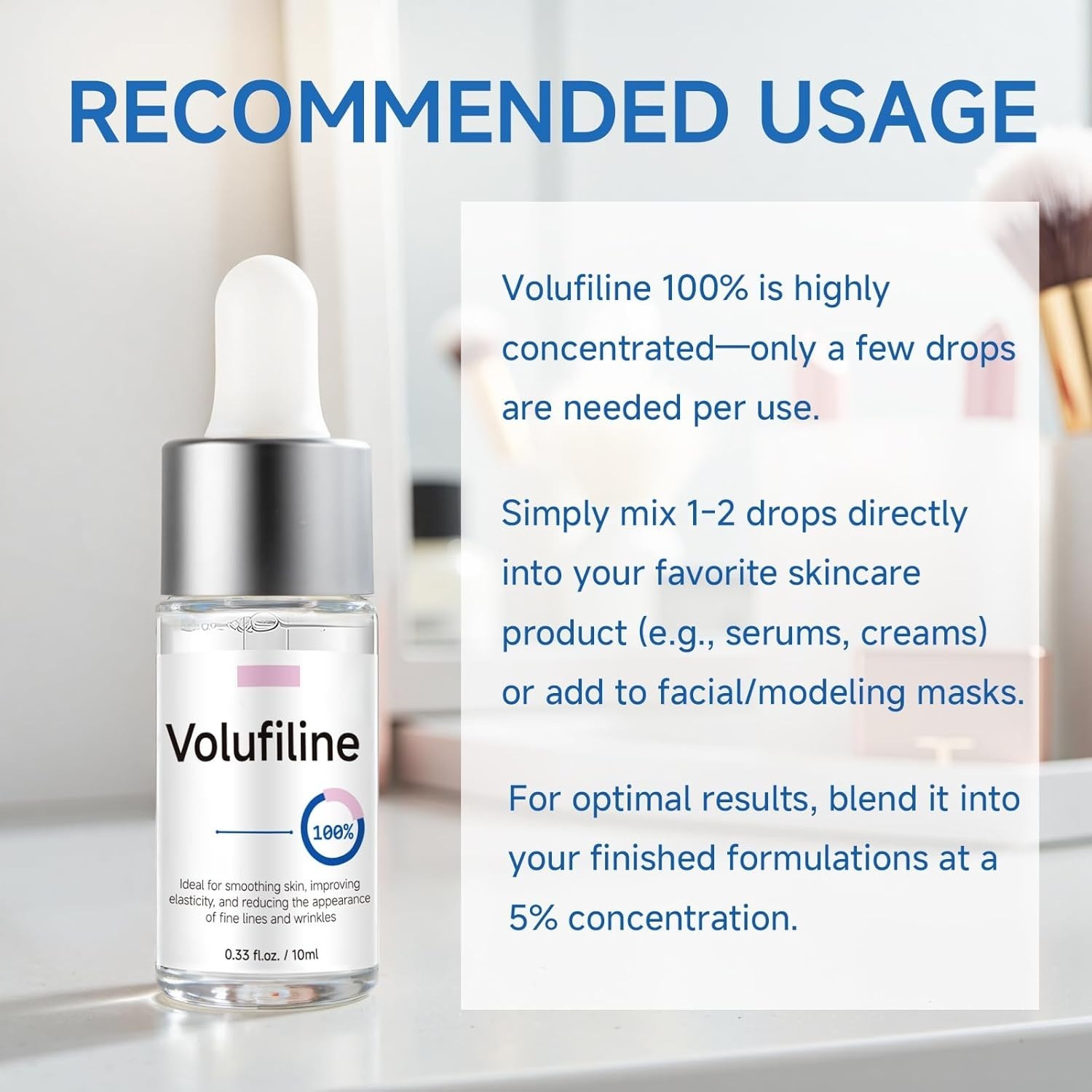 Volufiline Serum 10ml Anemarrhena Root Extract Anti-Aging Face Neck Care