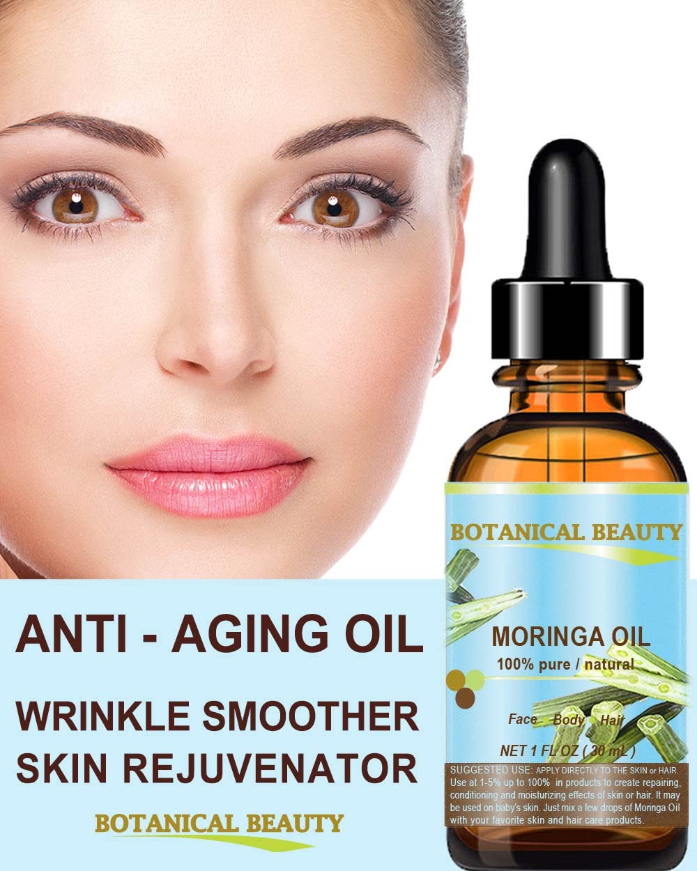 Aceite De Moringa Organico Para Arrugas La Cara Organico Prensado En Frio Puro