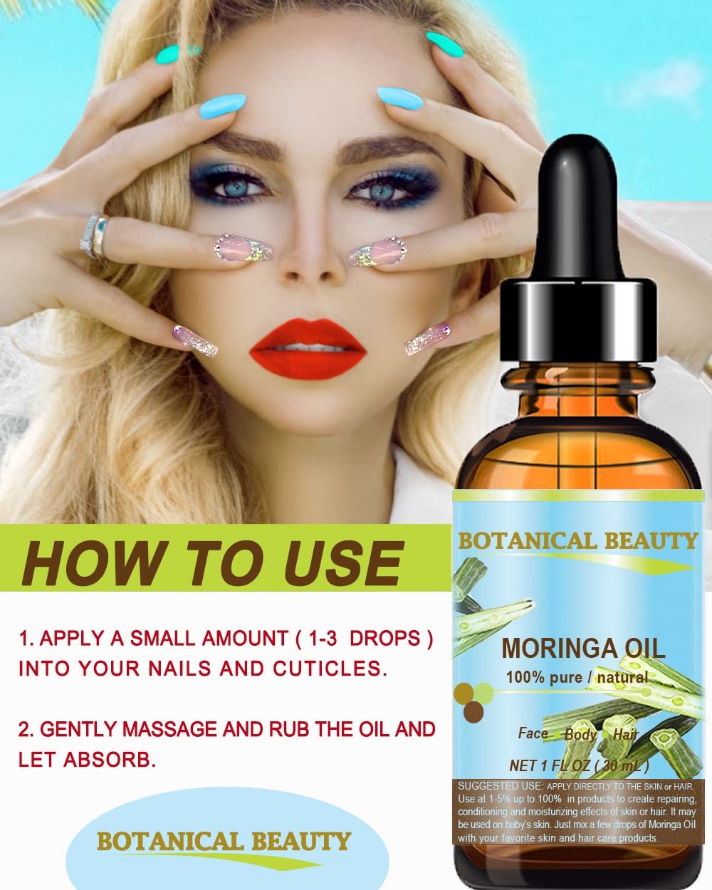 Aceite De Moringa Organico Para Arrugas La Cara Organico Prensado En Frio Puro