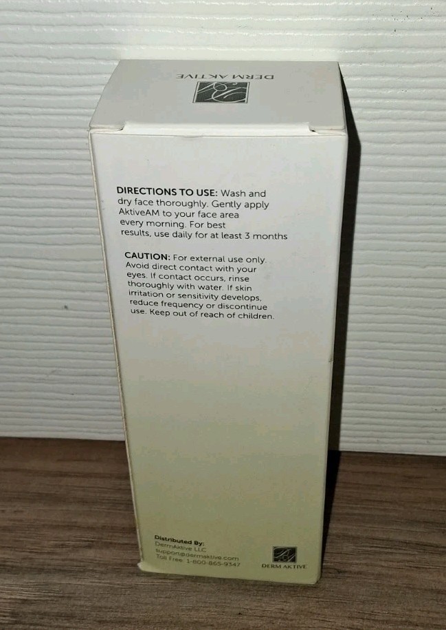 Derm Aktive AM Anti-Aging Tightening Serum 1.014 oz. New! Sealed! Exp. 10-16-16