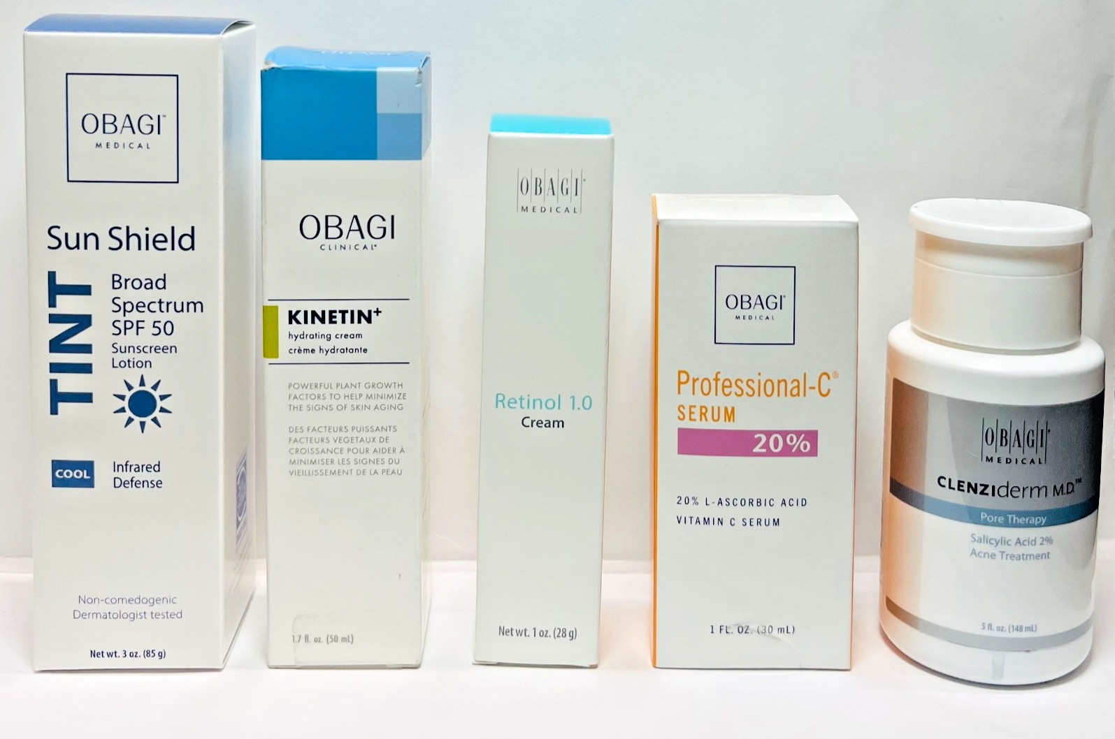 OBAGI SUN SHIELD TINT SPF 50 (85g) -5 PCS SET. 100% AUTHENTIC BRAND NEW