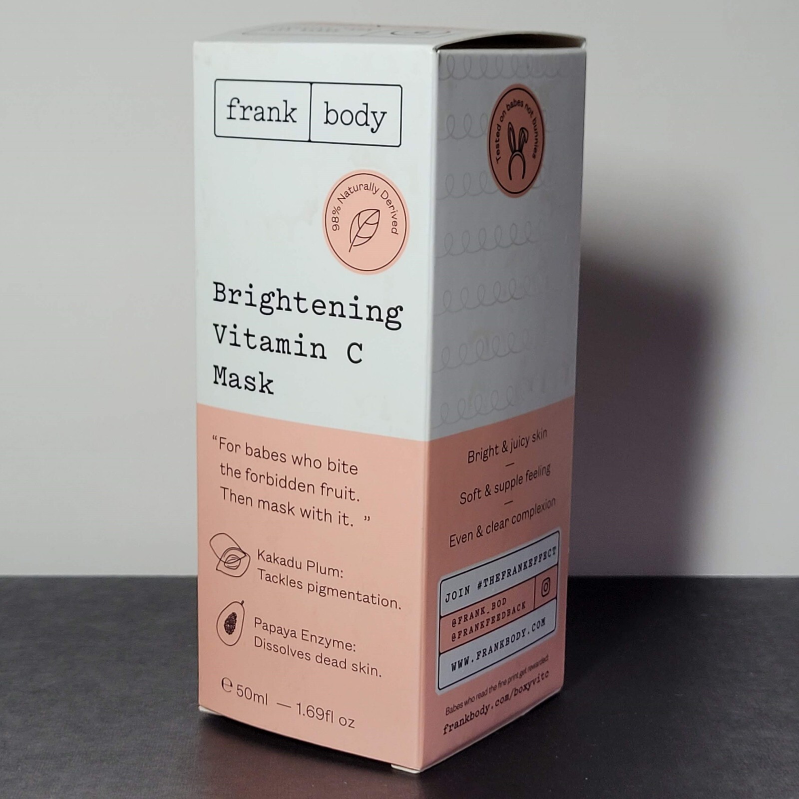 Frank Body Brightening Vitamin C Mask 1.69oz/50mL Resurfacing FULL SIZE SEALED