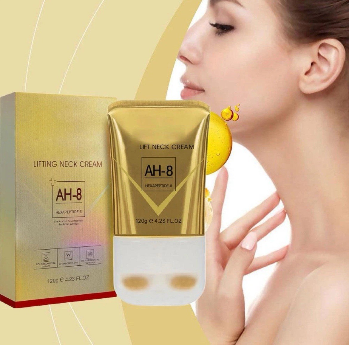 AH-8 Firming Neck Cream for Crepey Skin Body Moisturize Comfort Roller Neck Care