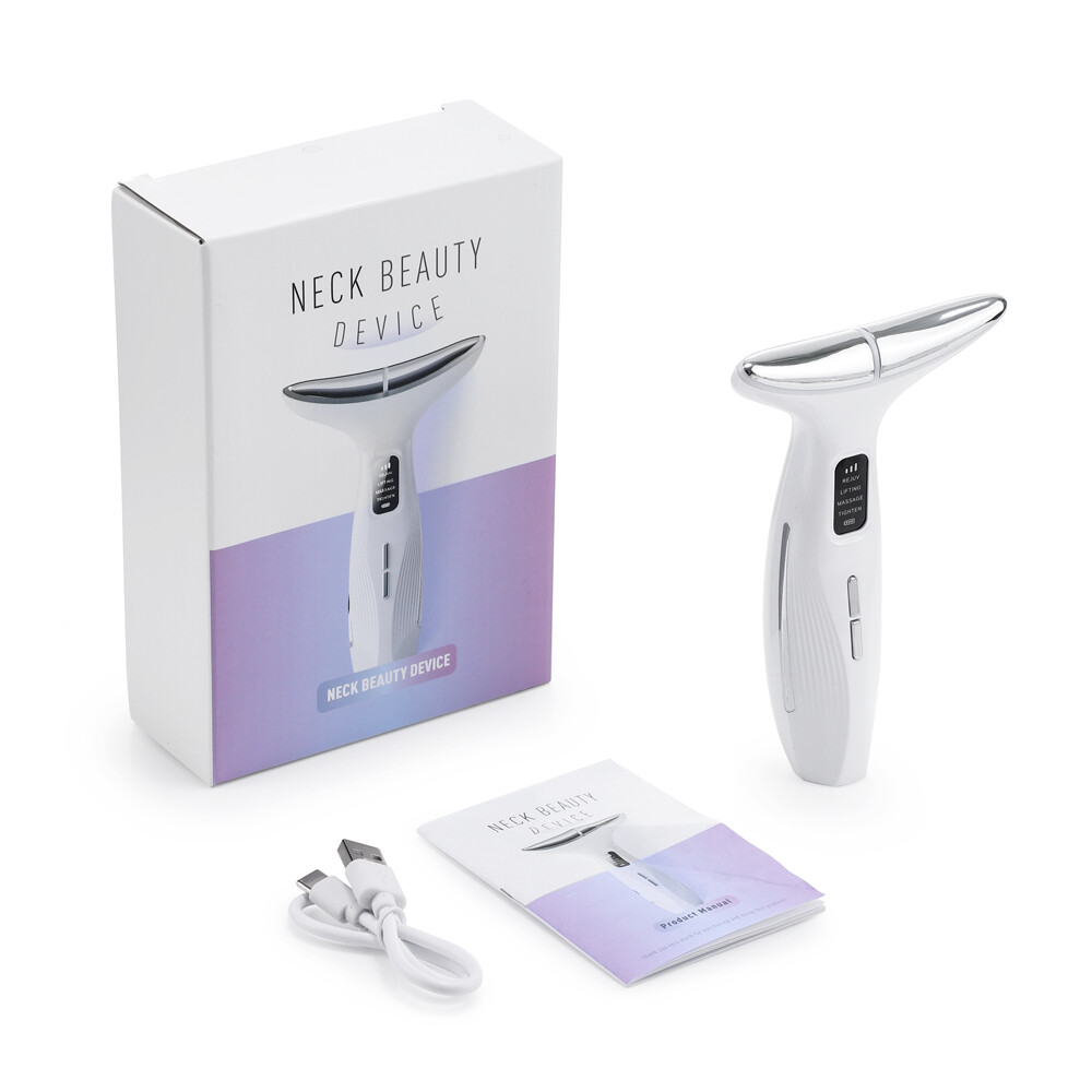 Neck Face Lifting Massager Skin Tighten Device LED and Anti Wrinkle Double Chin