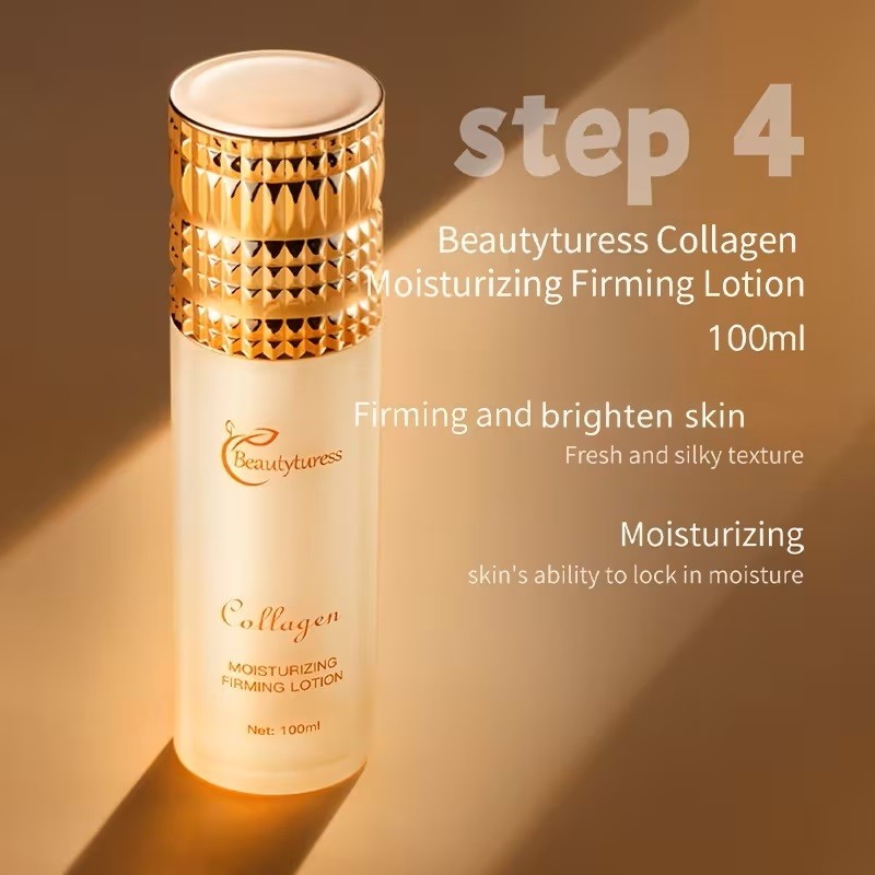 COMPLETE COLLAGEN SKIN CARE KIT HYDRATING FIRMING TONER SERUM EYE CREAM LOTION