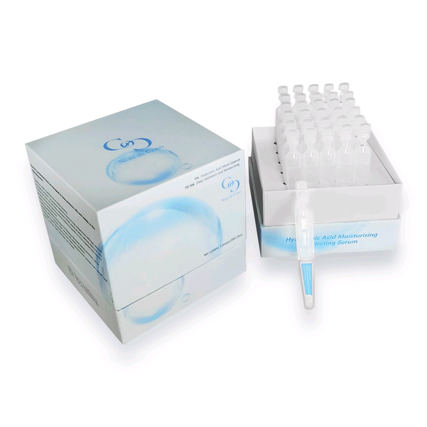 Noix De Coco 5% Hyaluronic Acid Serum, Ultra-Hydrating Vials (30PCS)