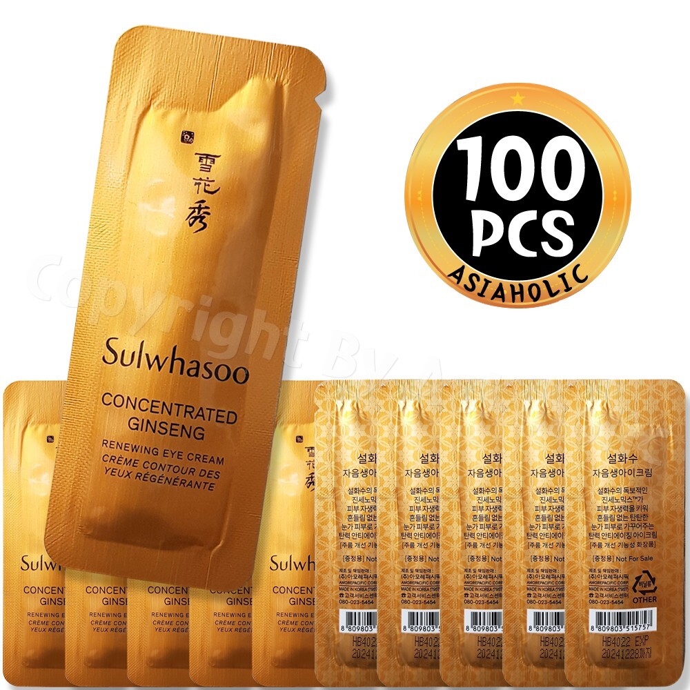 Sulwhasoo Concentrated Ginseng Renewing Eye Cream 1ml x 100pcs (100ml) Newest