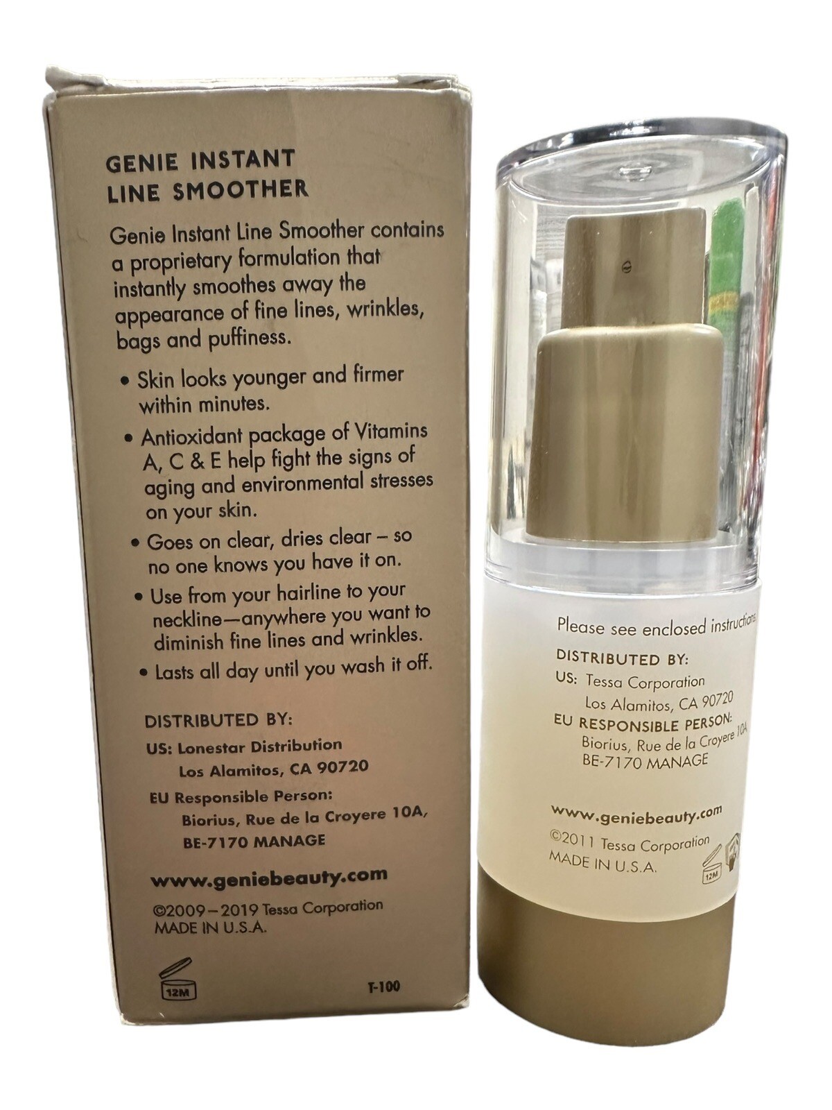 GENIE Instant Line Smoother Younger Skin Fragrance Free Hypoallergenic 19ml