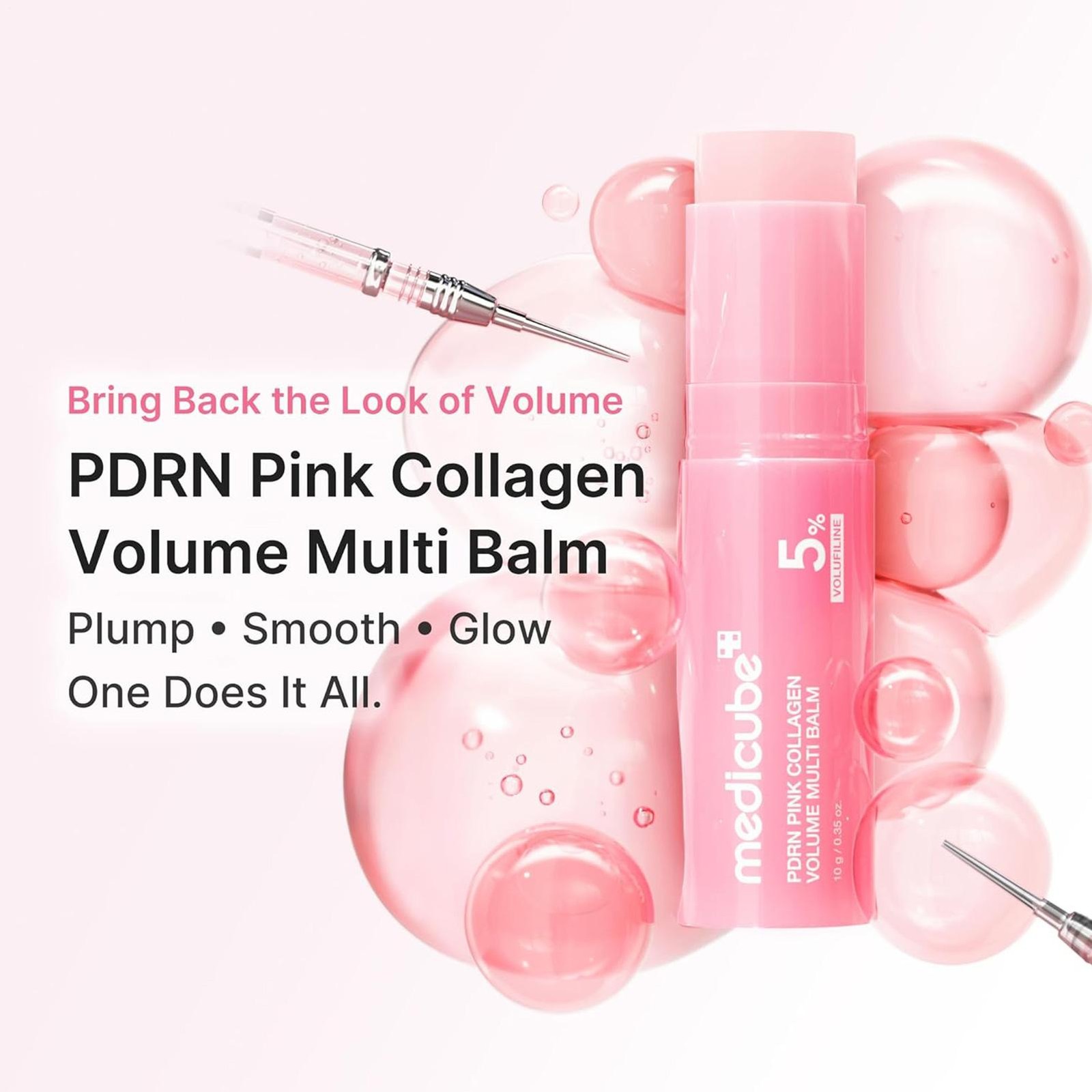 1~3Pcs [MED ICUBE] PDRN Pink Collagen Volume Multi Balm – 10g