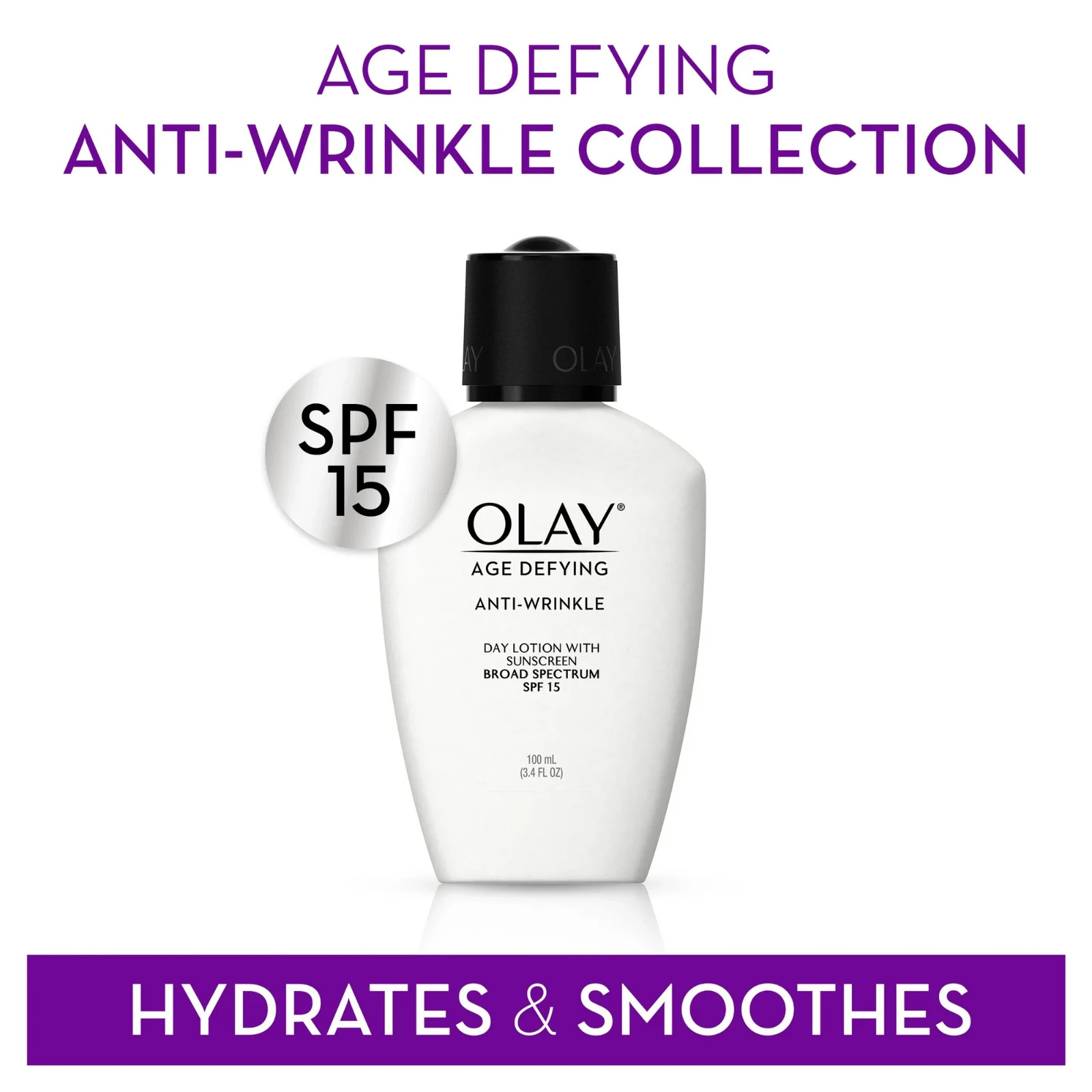 Olay Age Defying Anti Wrinkle Day Face Lotion SPF 15 3.4 fl oz (3 Pack)