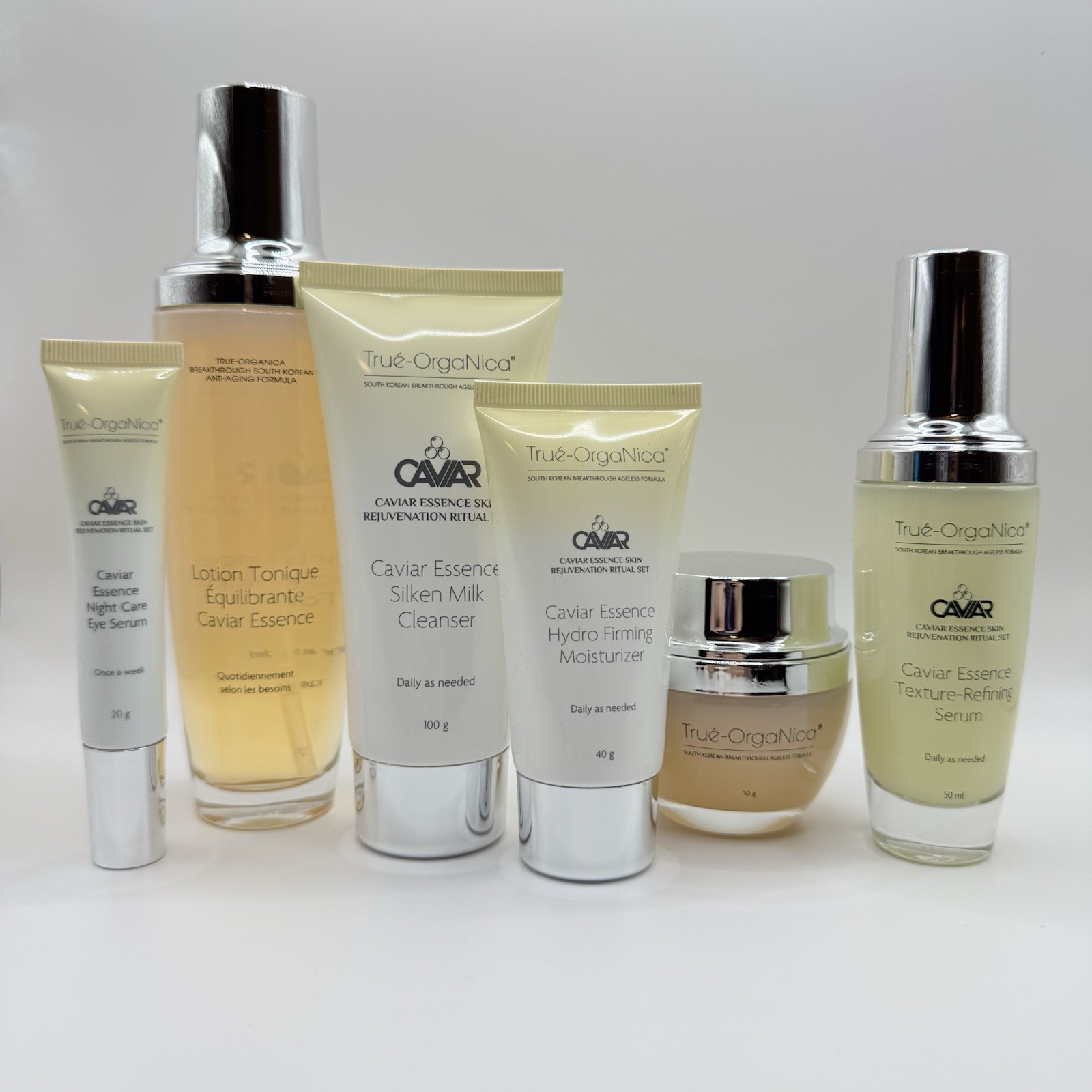 Caviar Rejuvenating Skin Face Cleaner, Toner, Refining Serum, Eye , Moisturizer