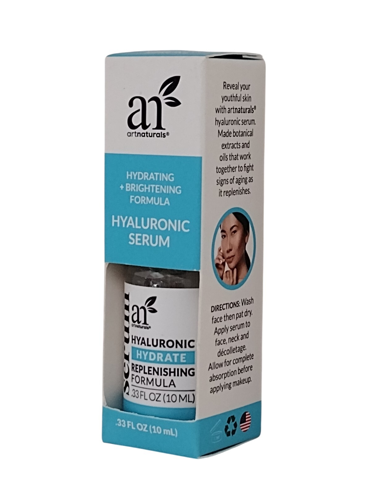 HYALURONIC ACID SERUM Hydrating Brightening Replenishing Formula 0.33 fl oz 1/27