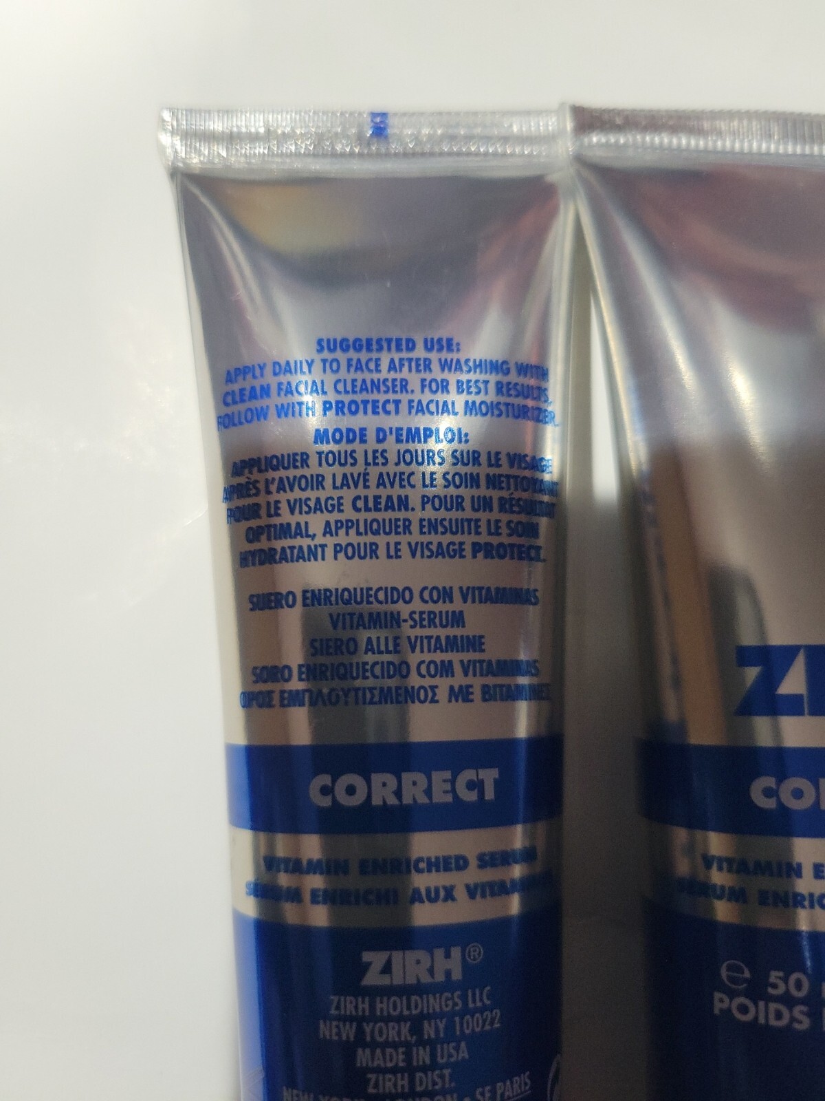 2-PACK ZIRH CORRECT Vitamin Enriched SERUM 1.7 OZ / 50mL each