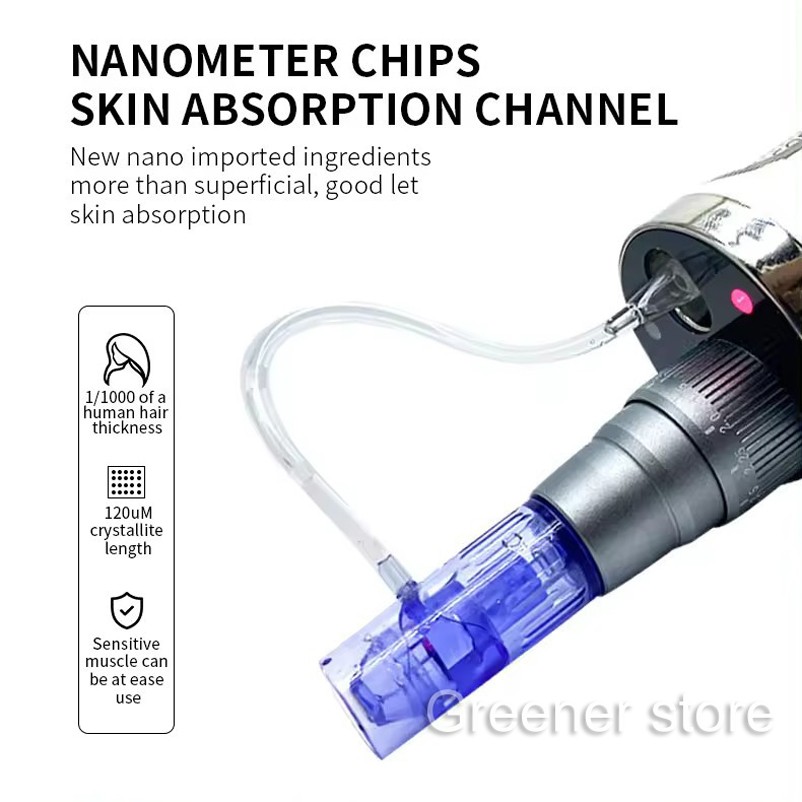 Micro Pen Mesotherapy & 10Pcs 36Pin Replacement Needle Cartridges Tip Face Care
