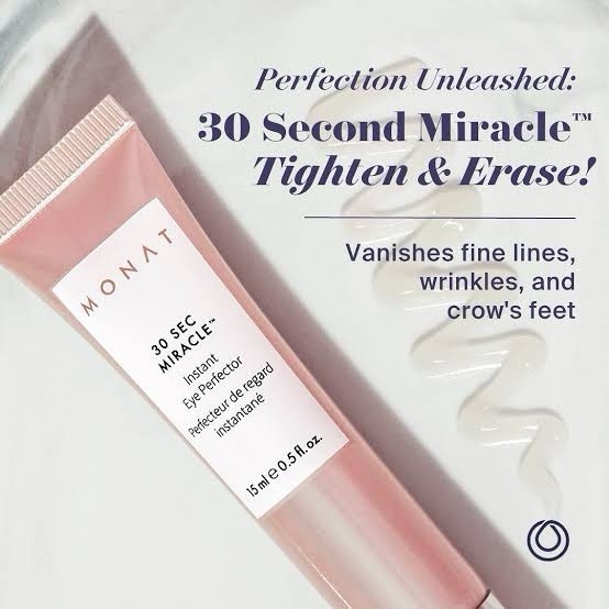 NIB Sealed Monat 30 Second Miracle Instant Eye Perfector 15ml 0.5oz Free Ship!