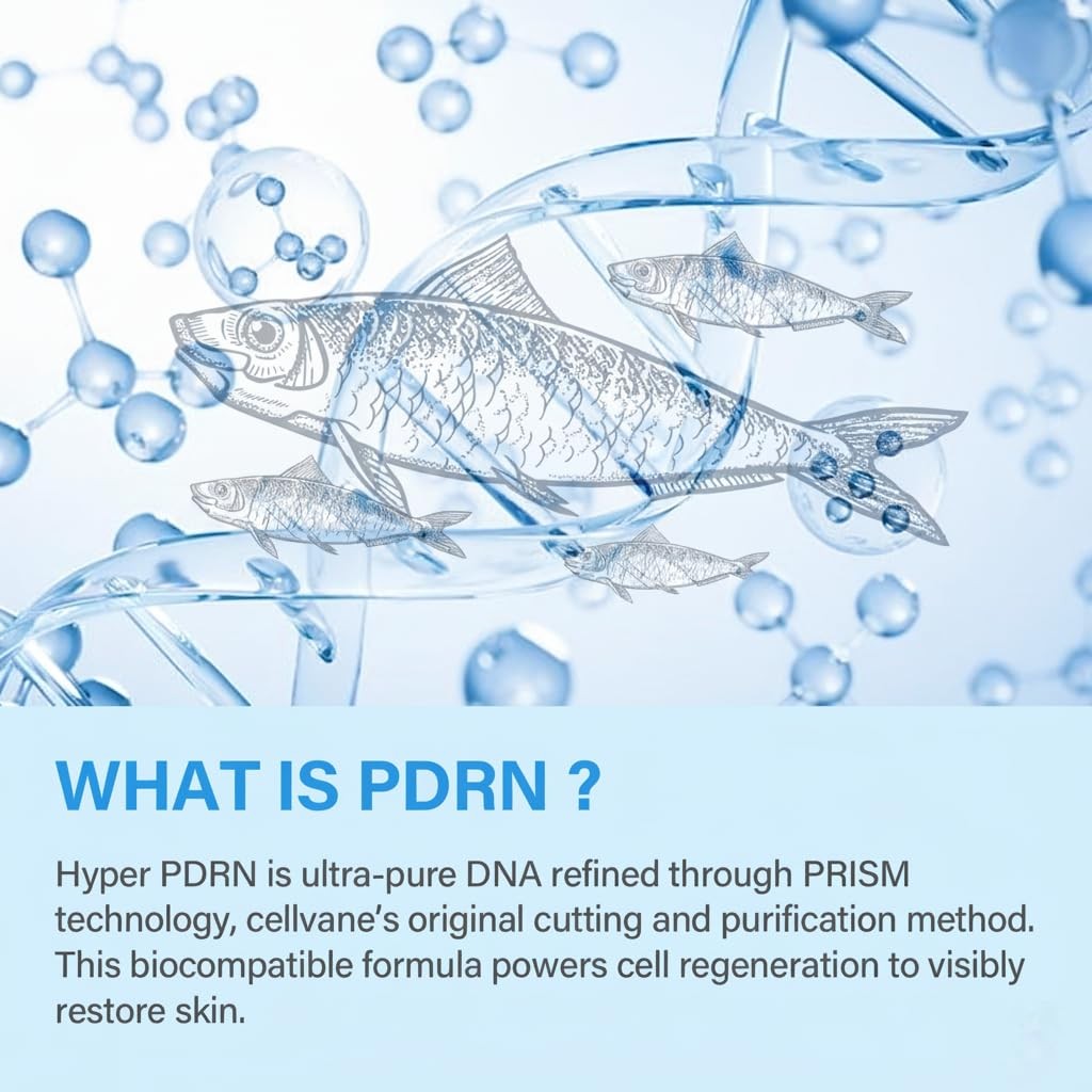 PDRN Salmon DNA Serum, Anti-Aging & Hydration, Collagen, Glutathione, 30 Vials