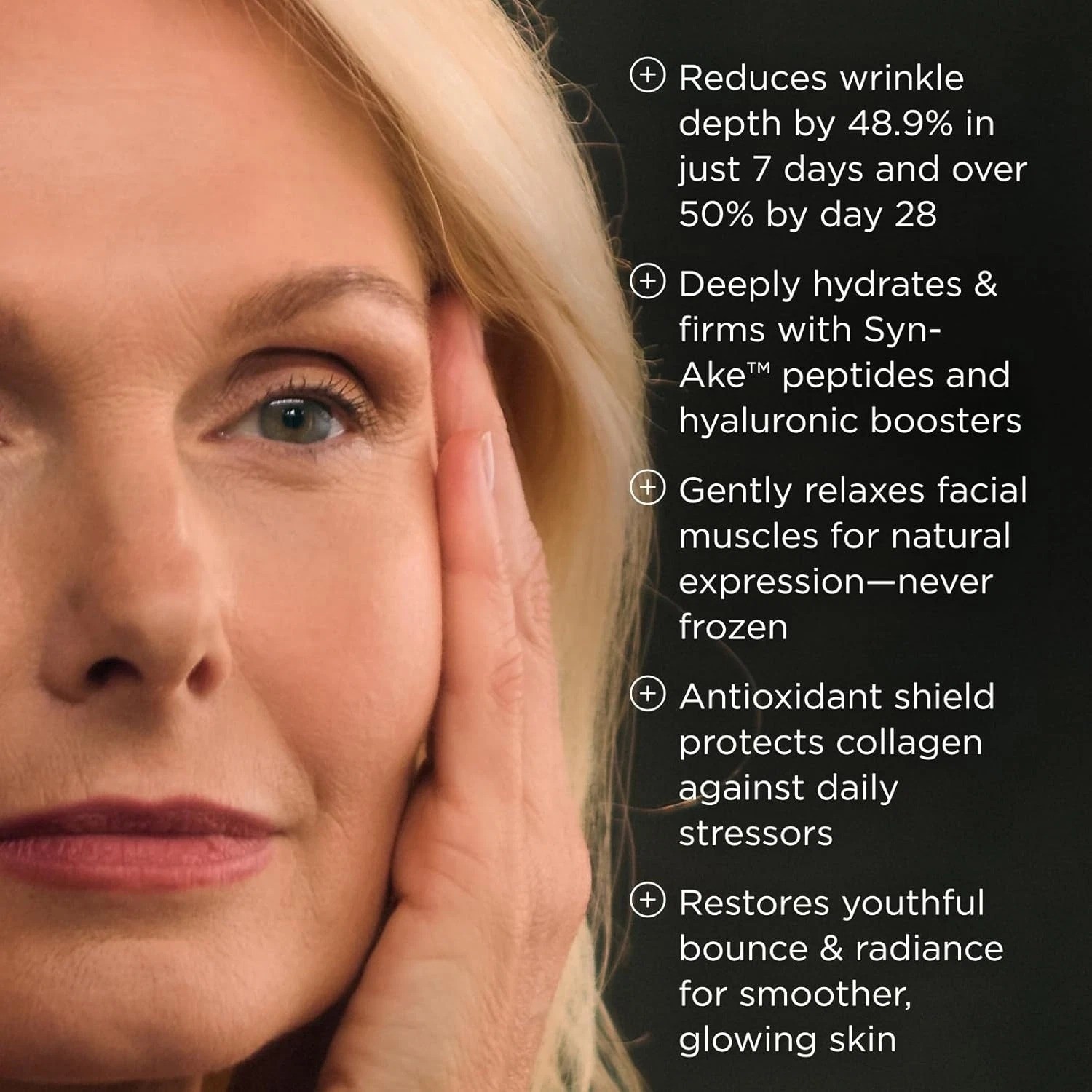 Noor Wonder Lift Cream For Women Natural Anti-Aging Wrinkle Treatment w/ Syn-Ake