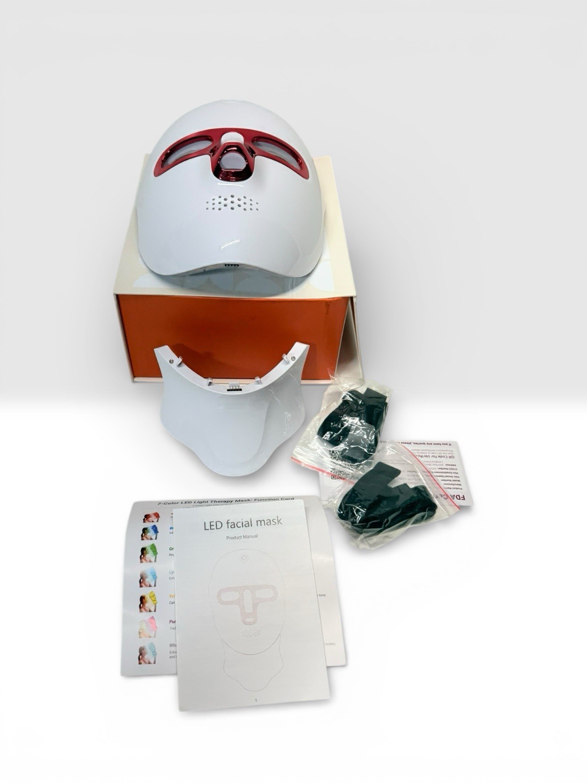Red Light Therapy Mask for Face and Neck, LED Face Light Therapy,USB C Rechar