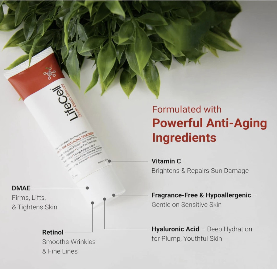Life Cell South Beach All in One Anti-Aging Treatment 2.54oz (2 Pack)