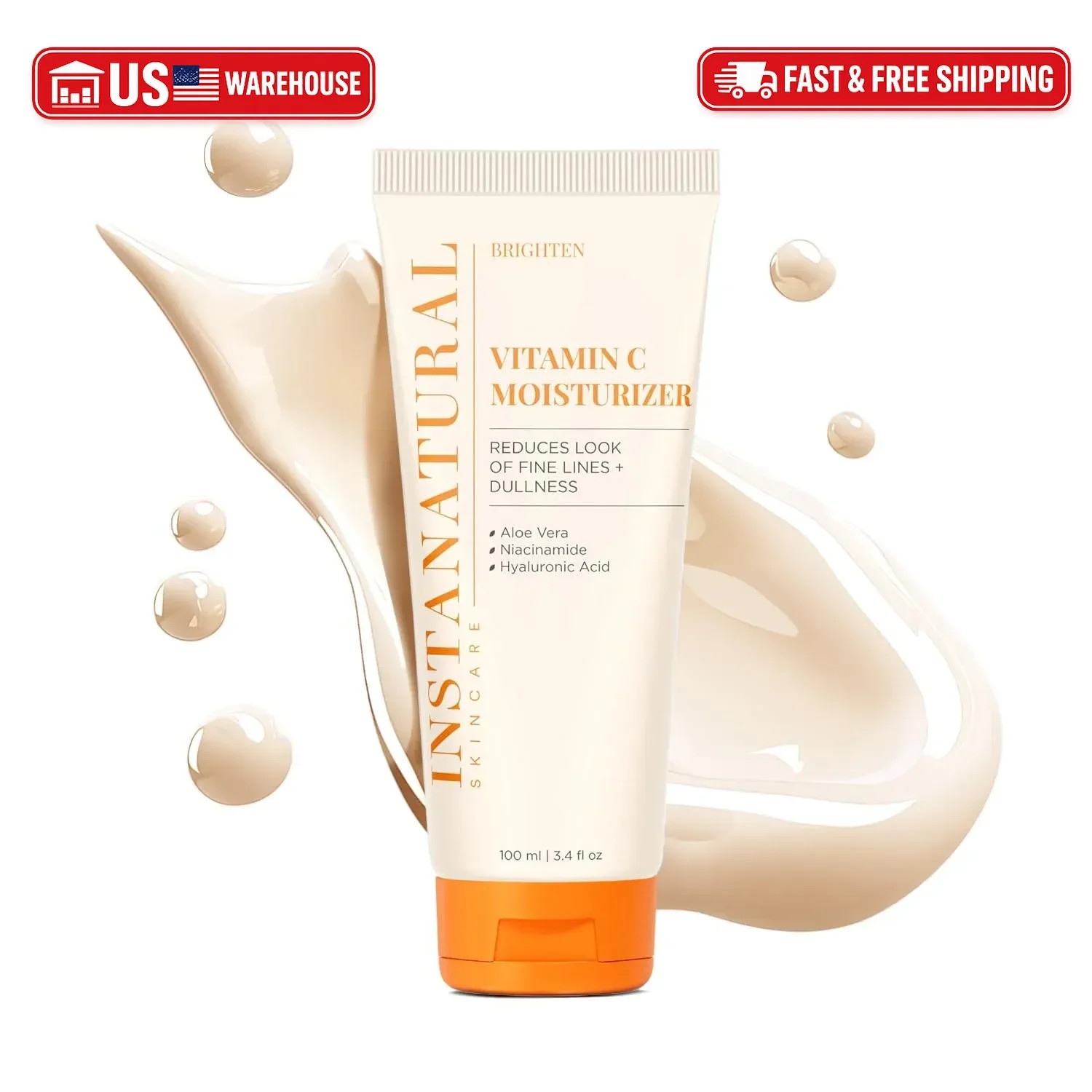 InstaNatural Vitamin C Moisturizer Face Cream, Brightens and Reduces the Look of