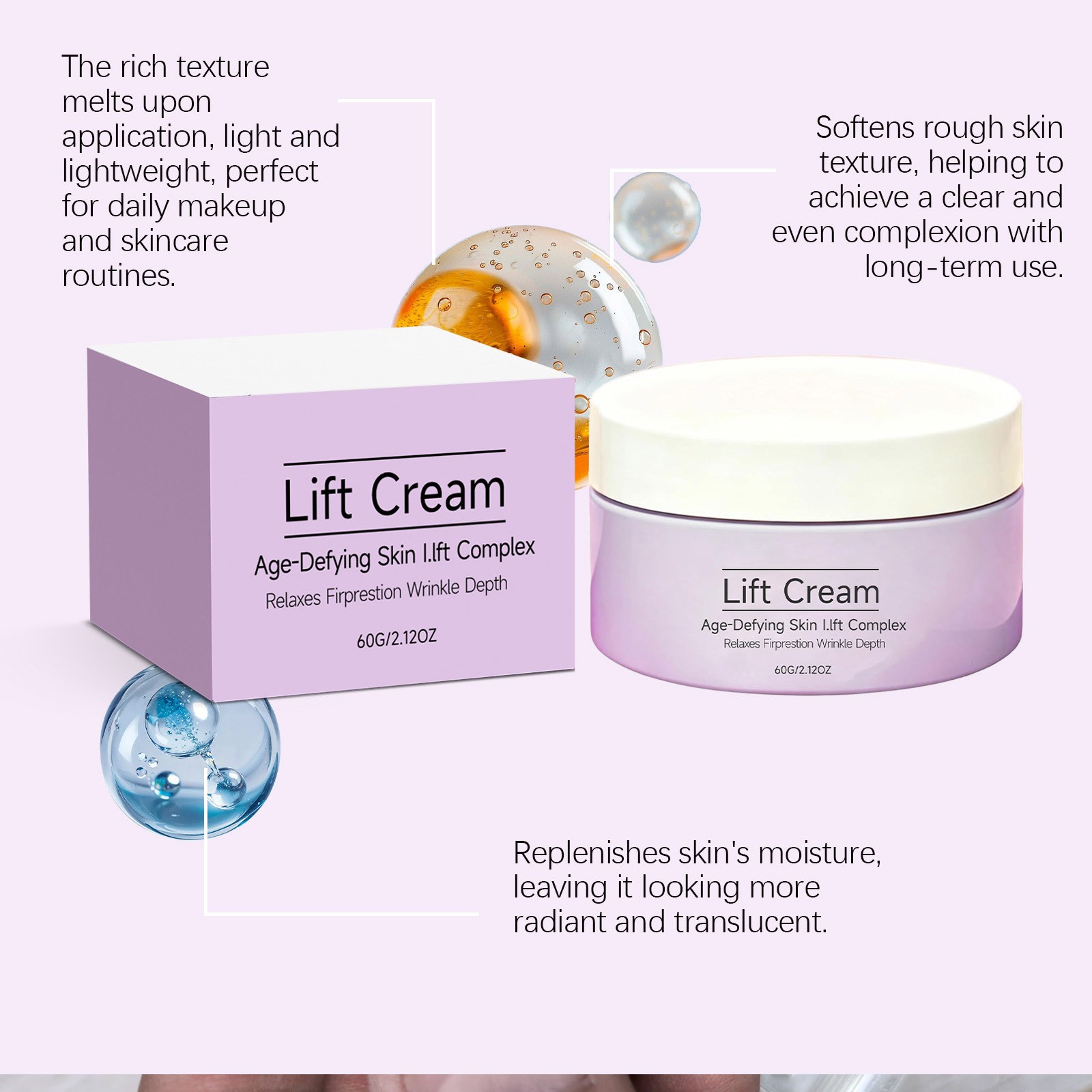 Noor Wonder Lift Cream Anti-Wrinkle Firming Anti-Aging Skin Care 60ML 1