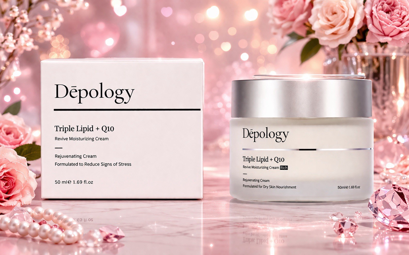 Depology Triple Lipid +Q10 moisturizing Cream 50 ML Or 1.69 fl oz NIB Sealed