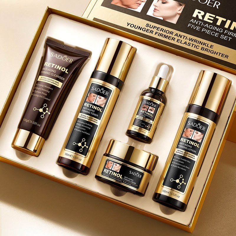Retinol Skin Care Anti-Aging Beauty Set Superior Anti-Wrinkle Firmer Elastic 5pc