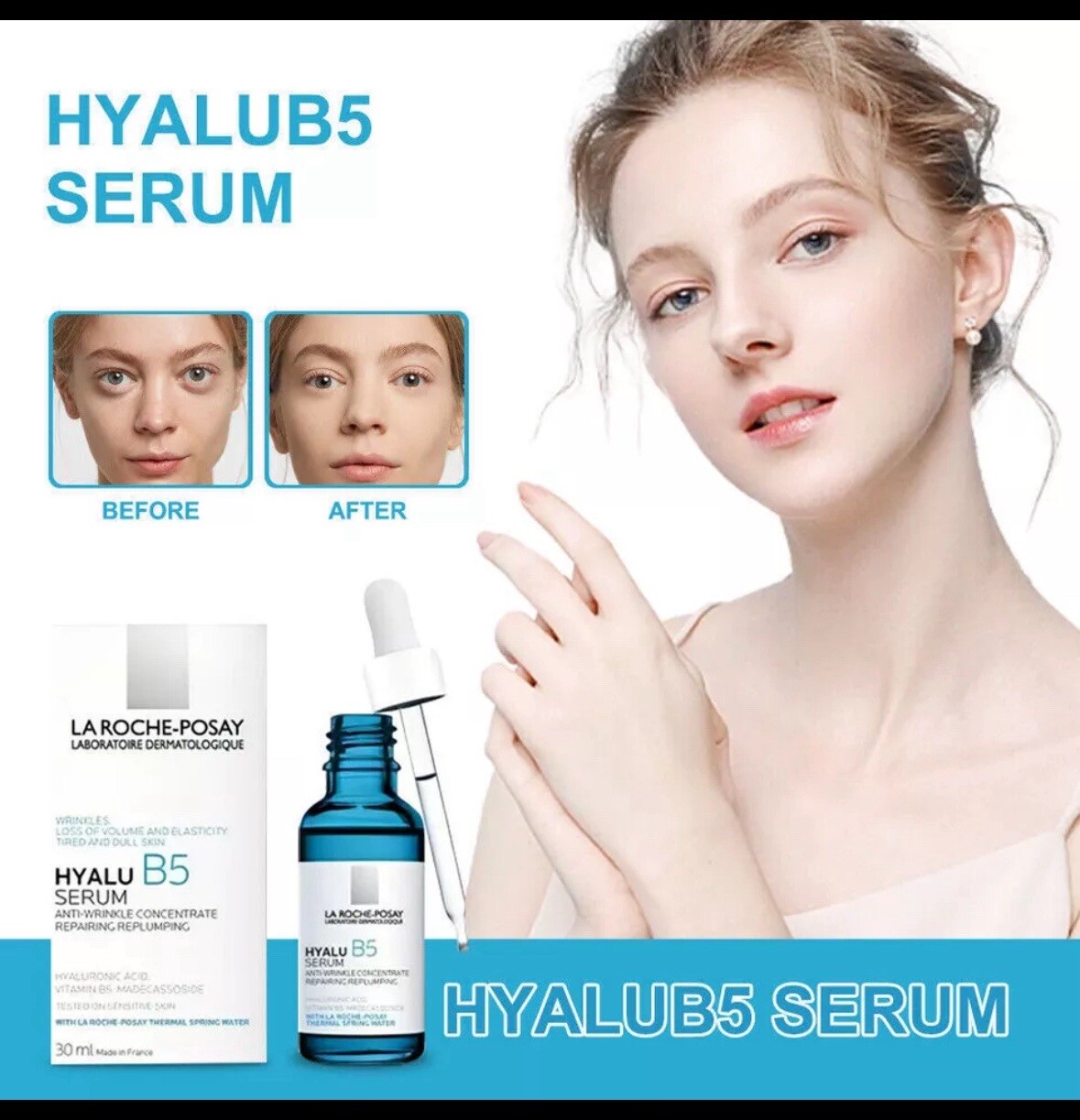 *Authentic La Roche-Posay HYALU B5 Anti-Wrinkle Serum 30ml Sealed*(Exp. 09/2026)