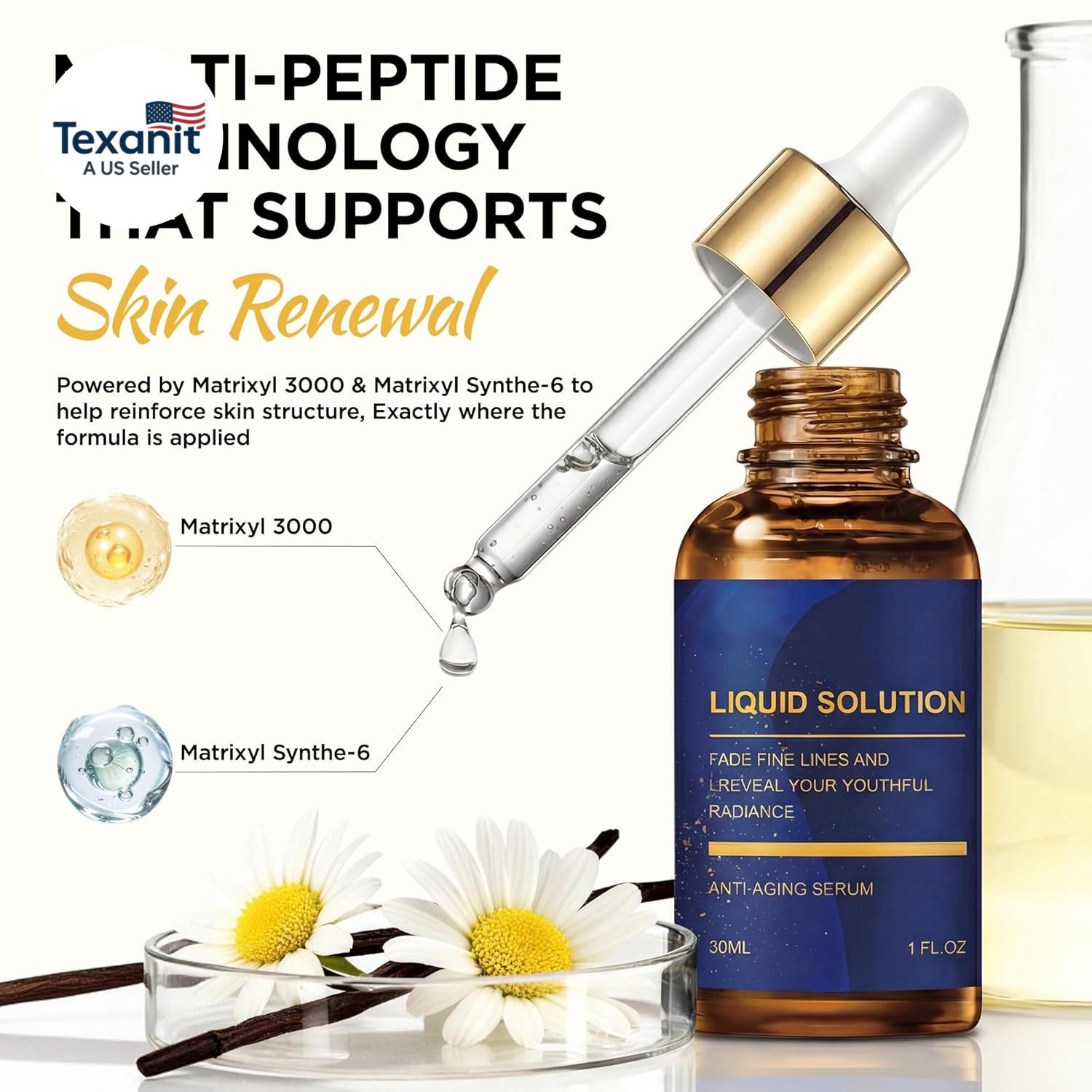 Advanced Peptide Firming Serum: Olivita Liquid Solution Serum with Matrixyl 3000