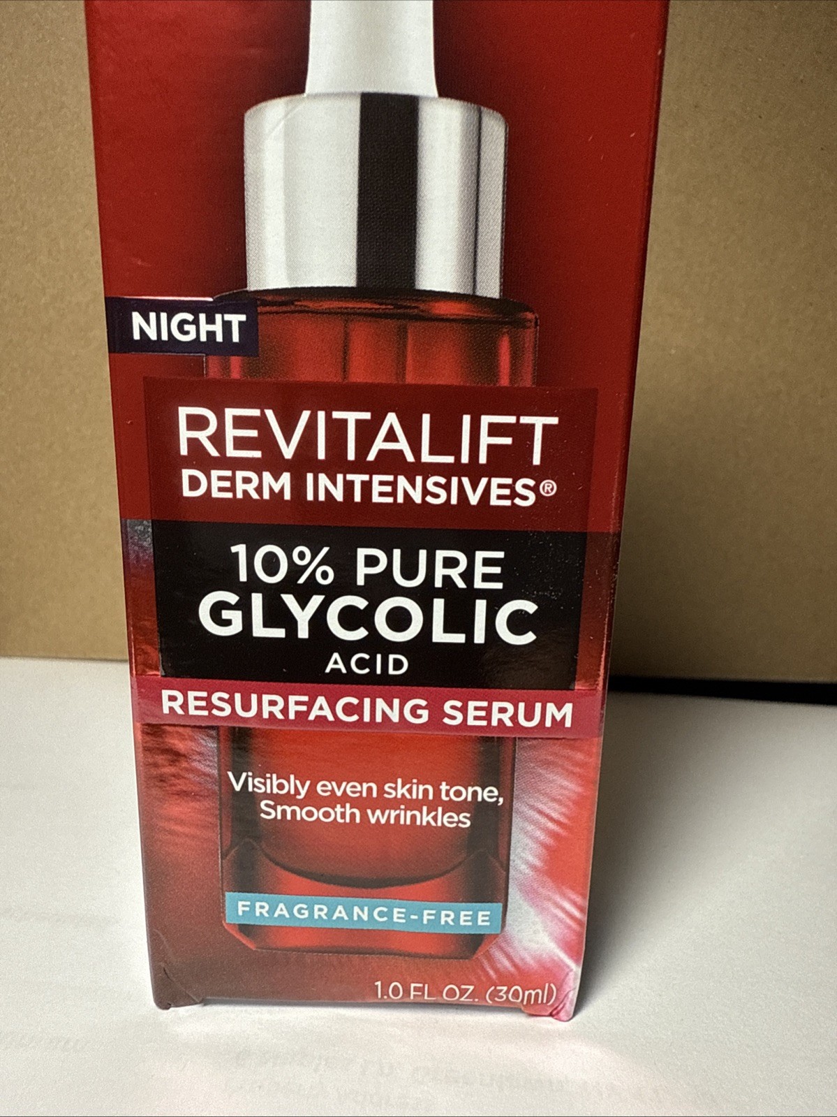 L’Oréal Paris Revitalift 10% Pure Glycolic Acid Resurfacing Serum, 1 FL OZ NIB
