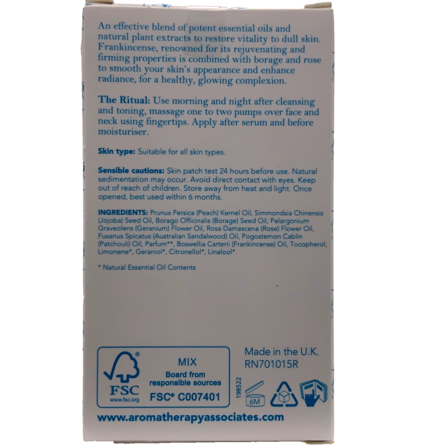 Aromatherapy Associates Hydrating Revitalizing Face Oil 0.5fl.oz