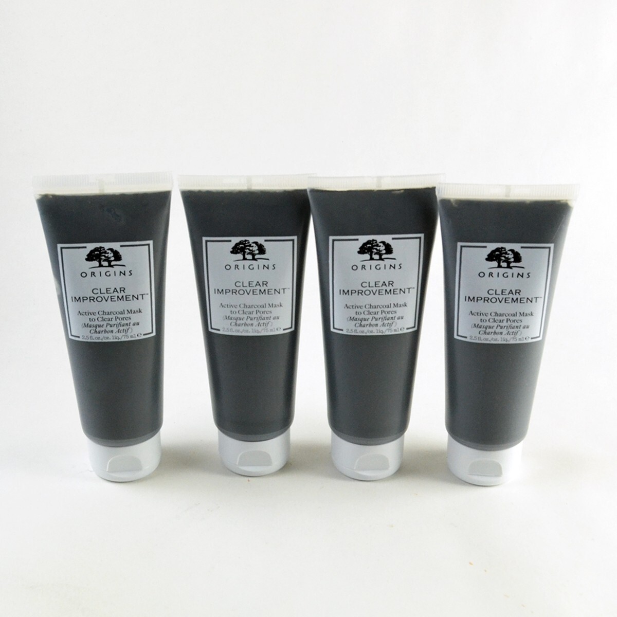 4 Origins Clear Improvement Active Charcoal Mask to Clear Pores – Set 4 x 75mL