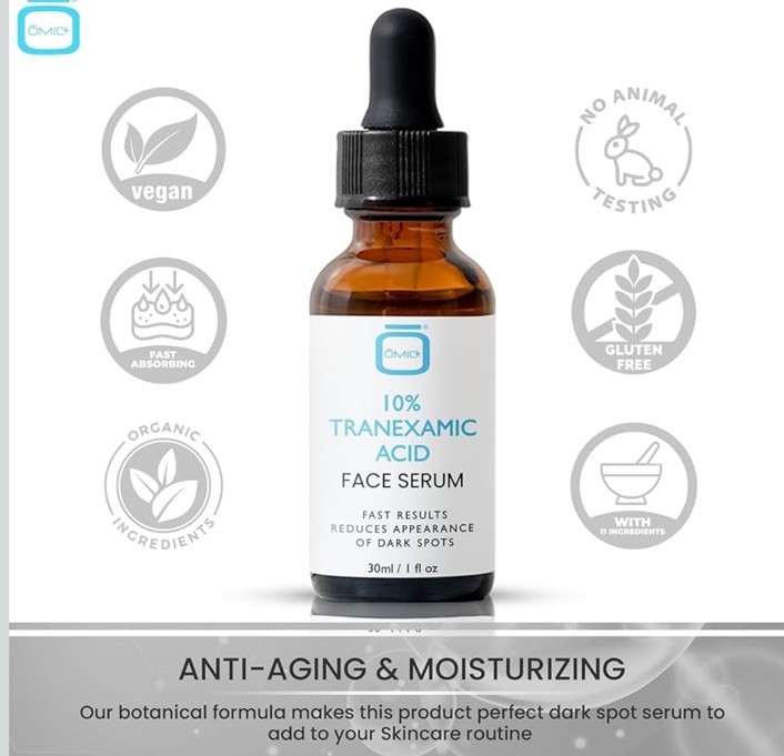 OMIC Skincare 10% Tranexamic Acid Face Serum 10ml Dark Spot Treatment Exp 2030