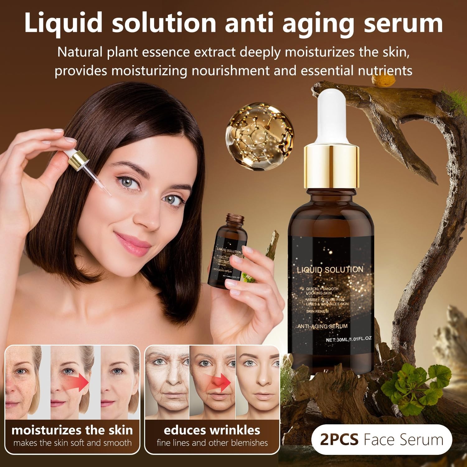 3 Olavita PCS Liquid Solution Anti Aging Serum, Intensely Firms Skin Antiaging..