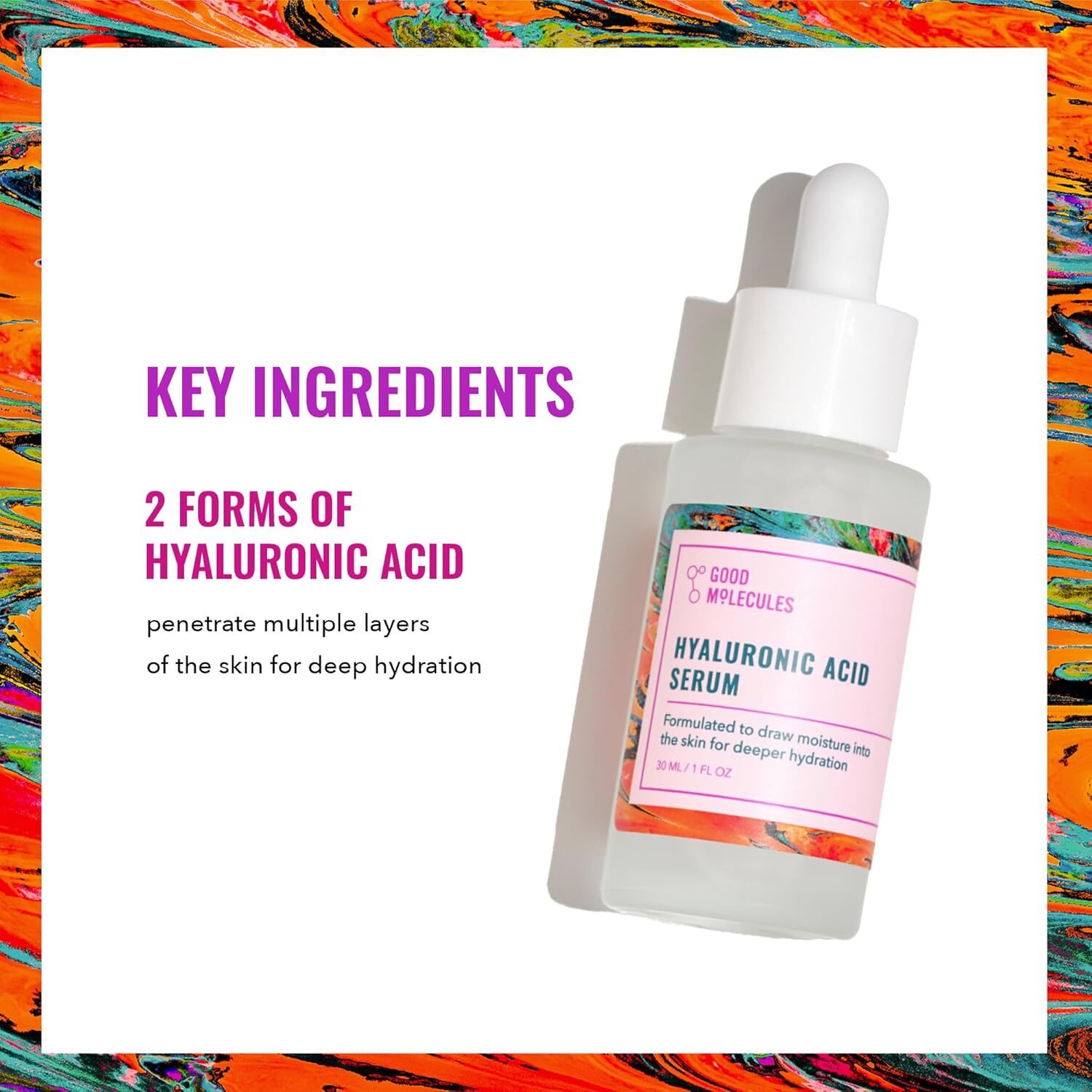 Good Molecules Hyaluronic Acid Serum – 1% Hyaluronic Acid Non-greasy