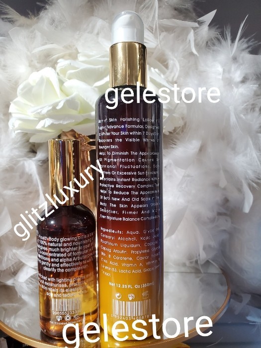 2pcs. Bismid skin whitening/polishing body lotion & magic body glowing oil 👌👌