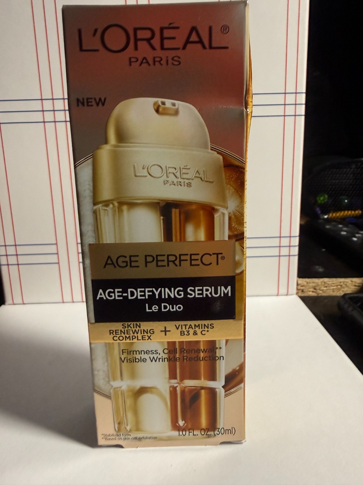 L’OREAL AGE PERFECT Age-Defying Serum Le Duo, 1 fl oz / 30Ml NEW IN BOX