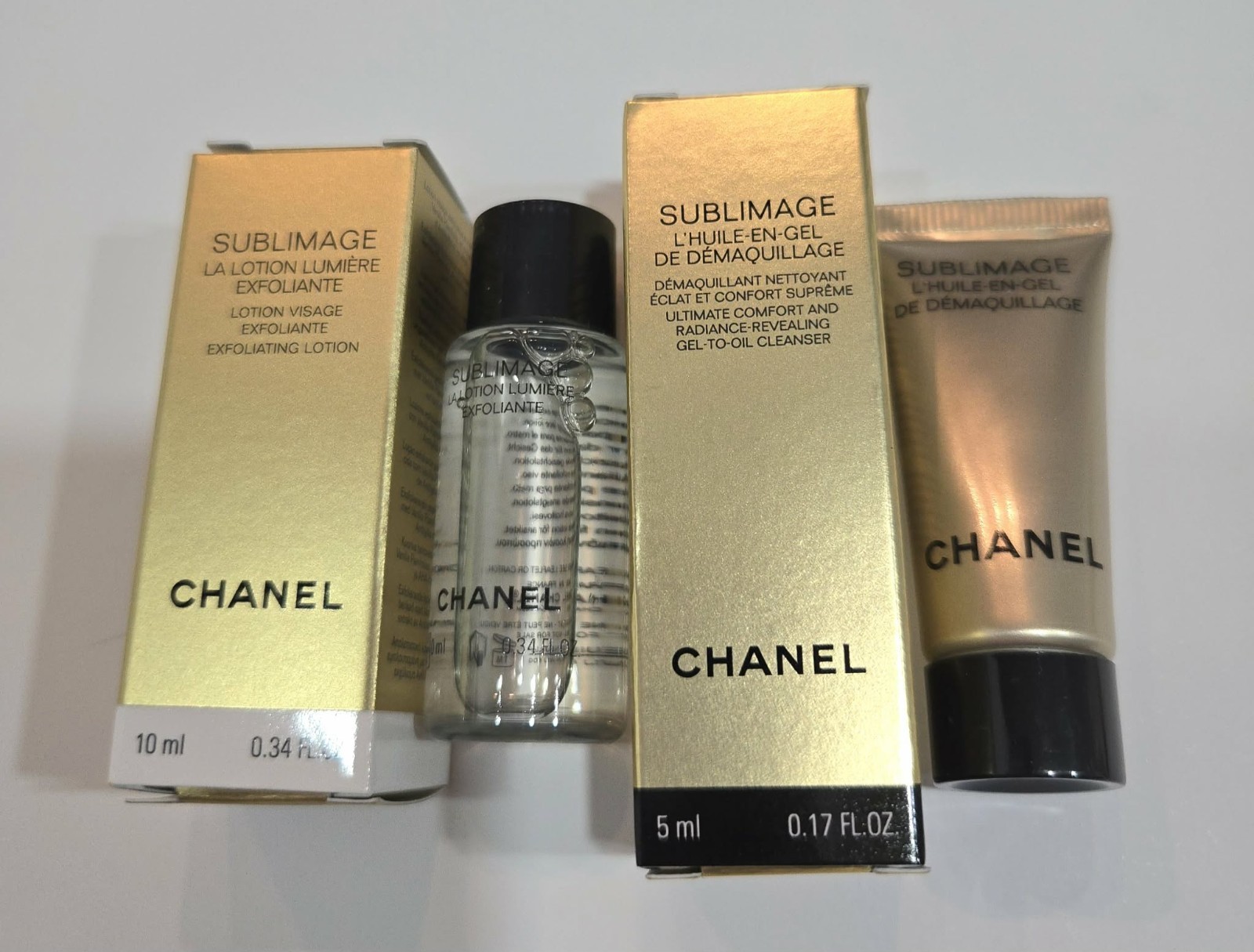 CHANEL SUBLIMAGE 9 Pieces Bundle with SUBLIMAGE Pouch,Chanel Jars & Puff,New