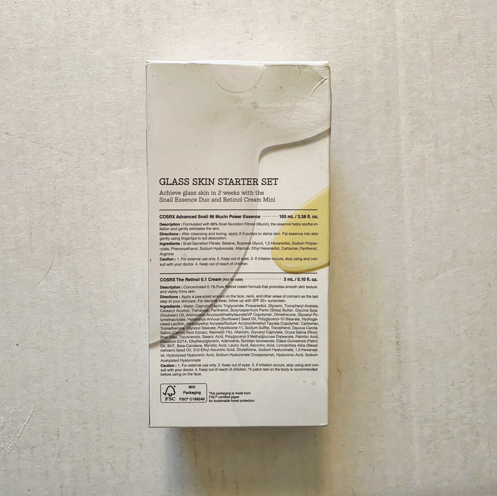 COSRX -Glass Skin Starter Set – Snail 96 Mucin Power Essence – 100ml