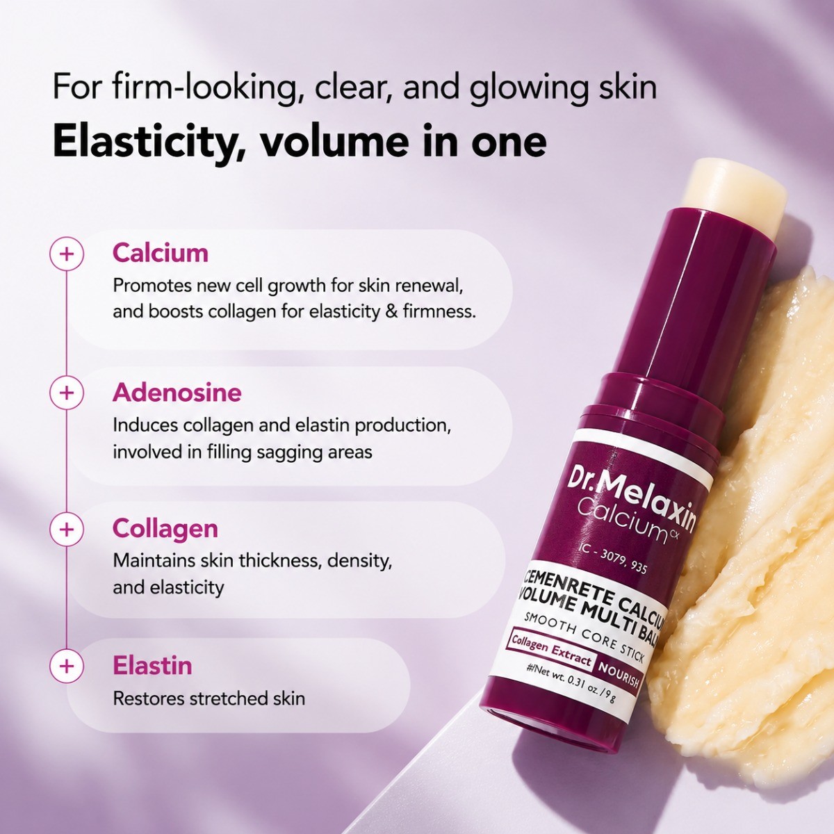 Dr.Melaxin Cactox Pore Relief & Calcium Collagen Volume Balm Stick Duo