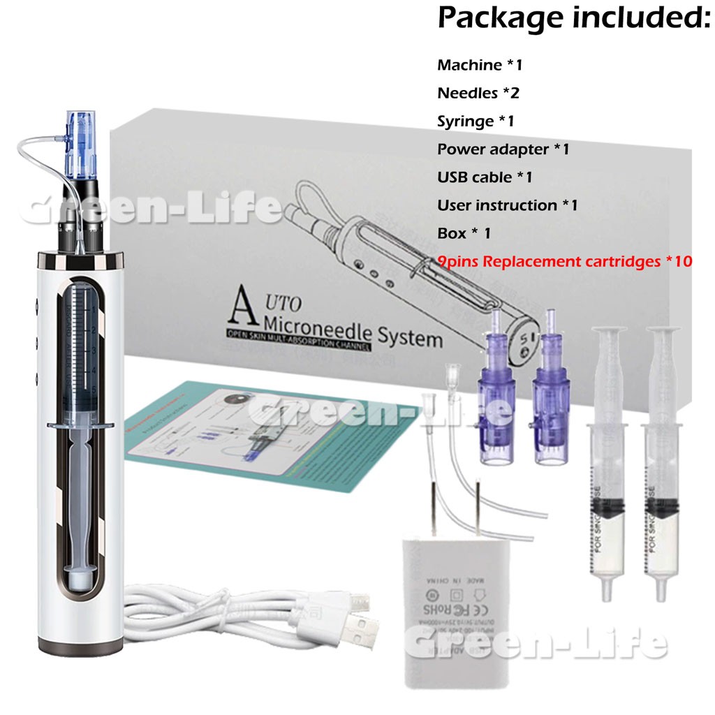 Micro Pen Wrinkle Removal Skin Rejuvenation Machine with 10x 9/12/24/42Pins Nano