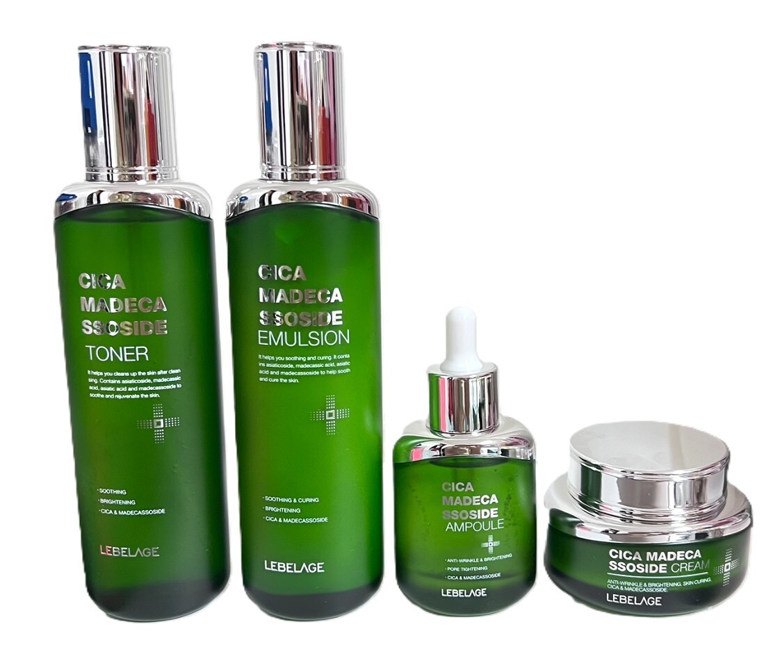 [LEBELAGE] CICA MADECASSOSIDE 4 pcs Set (TONER, EMULSION, AMPOULE, CREAM)