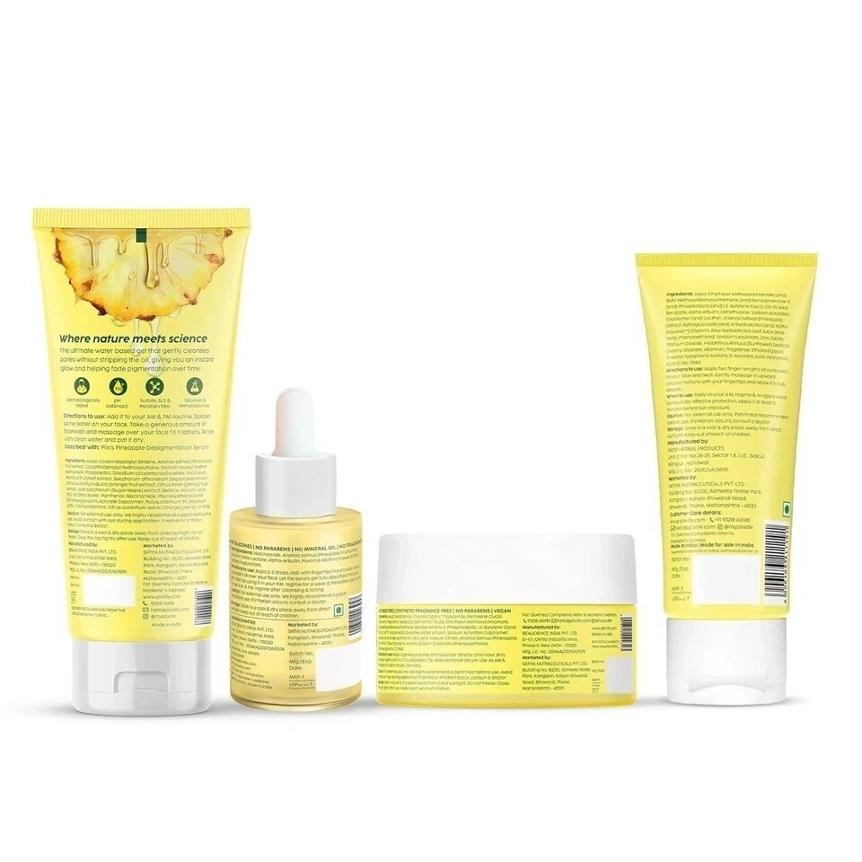 PLIX – THE PLANT FIX Pineapple Depigmentation Regime Kit for Bright & Even Skin