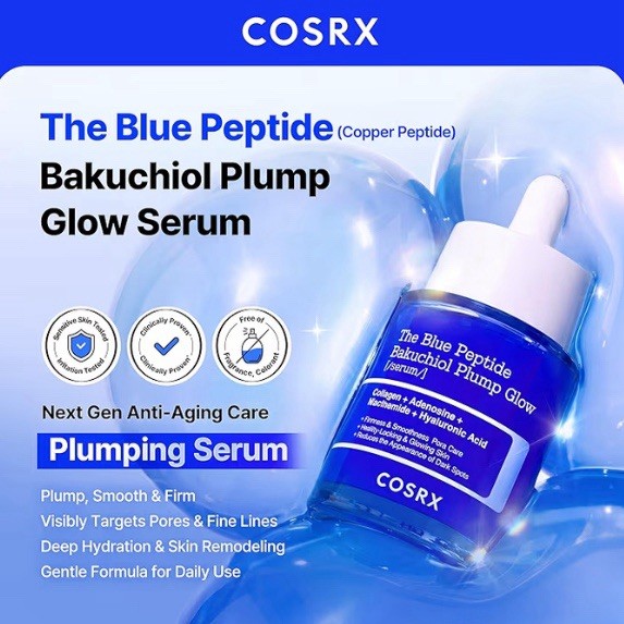 COSRX Blue Peptide Bakuchiol Plump Glow Serum 1.69oz Anti-Aging Exp 02/2029 NIB