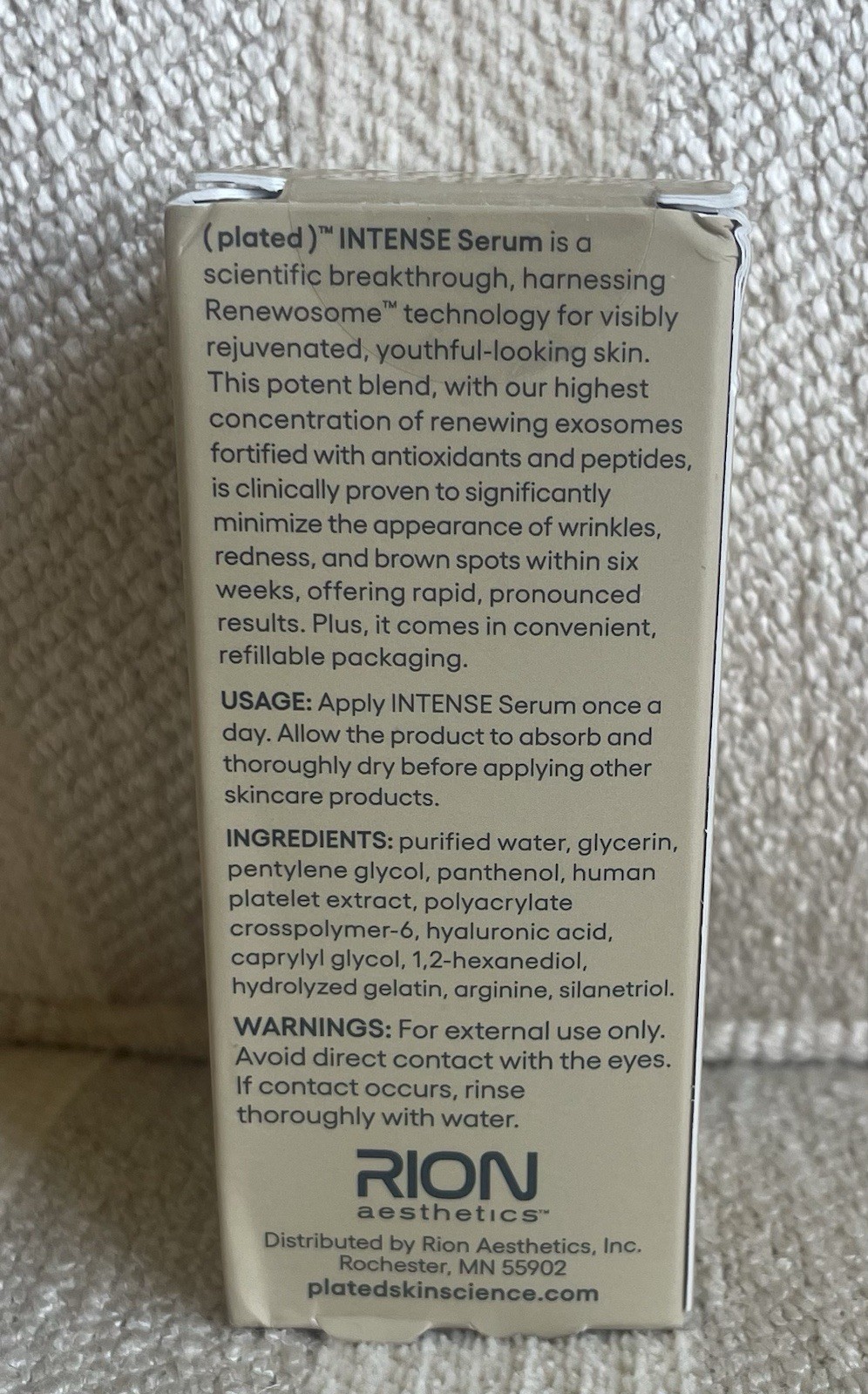 Plated Skin Science Intense Serum 15 mL 0.5 fl oz Sealed Box Fresh Authentic