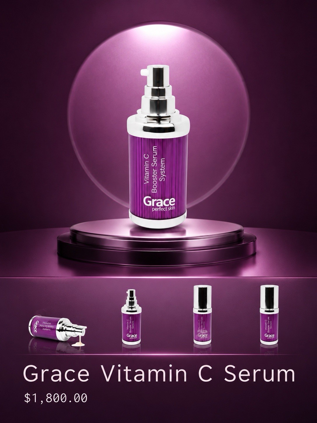Gr@ce Perfect Skin Vitamin C Booster Serum 30ml Brightening Anti Aging FAST SHIP